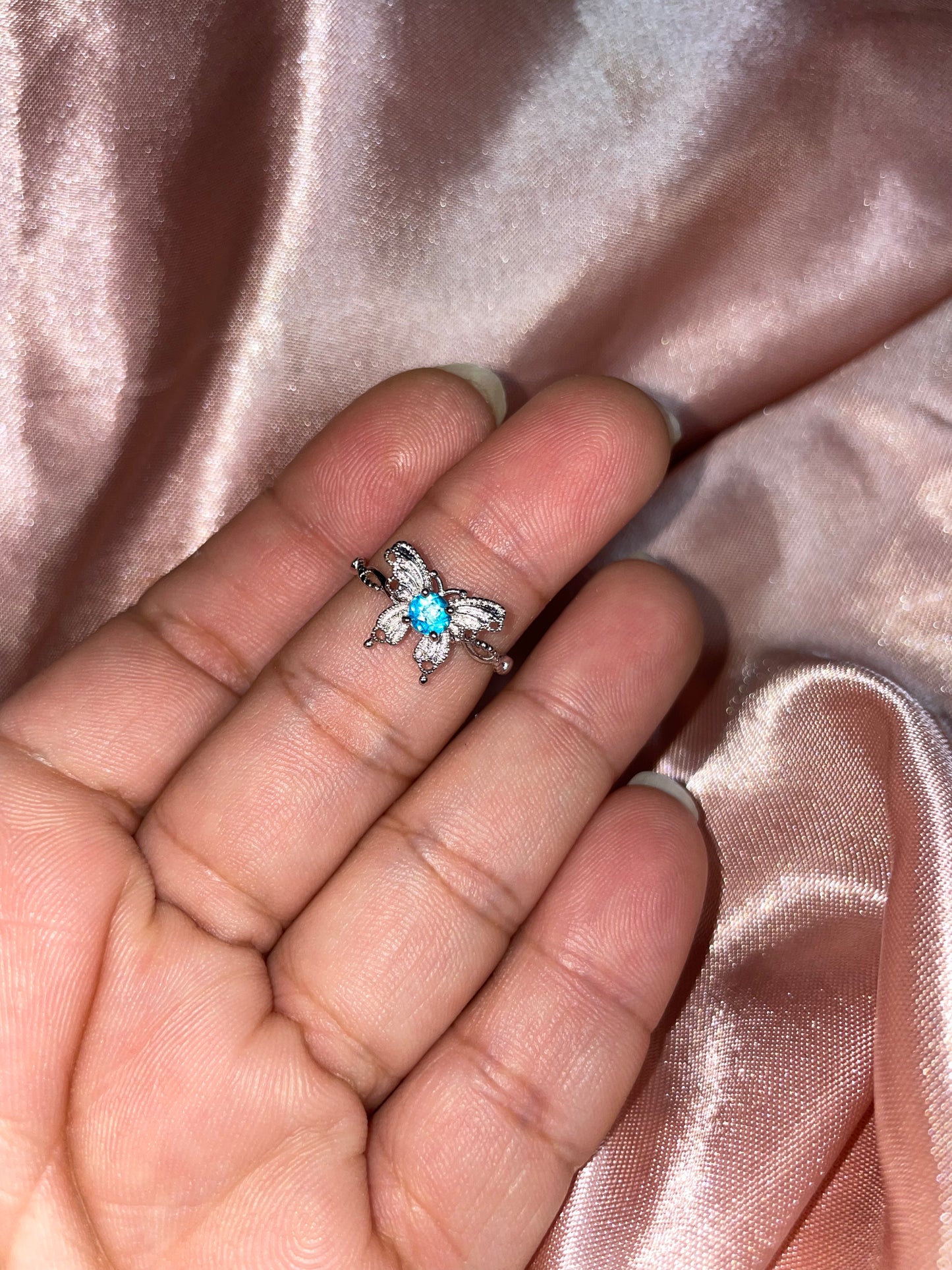 Blue topaz butterfly rings 🦋