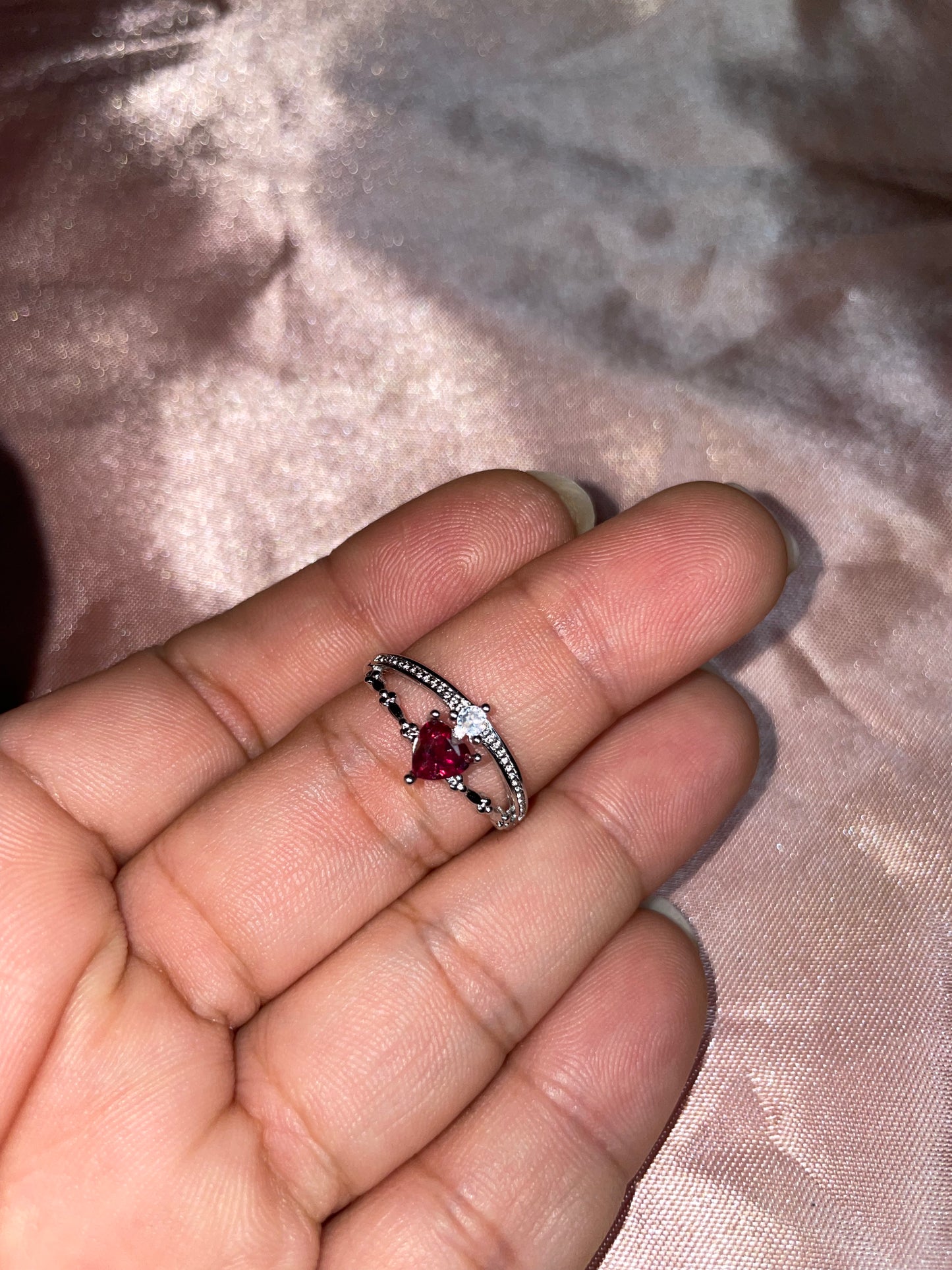 Red garnet ring