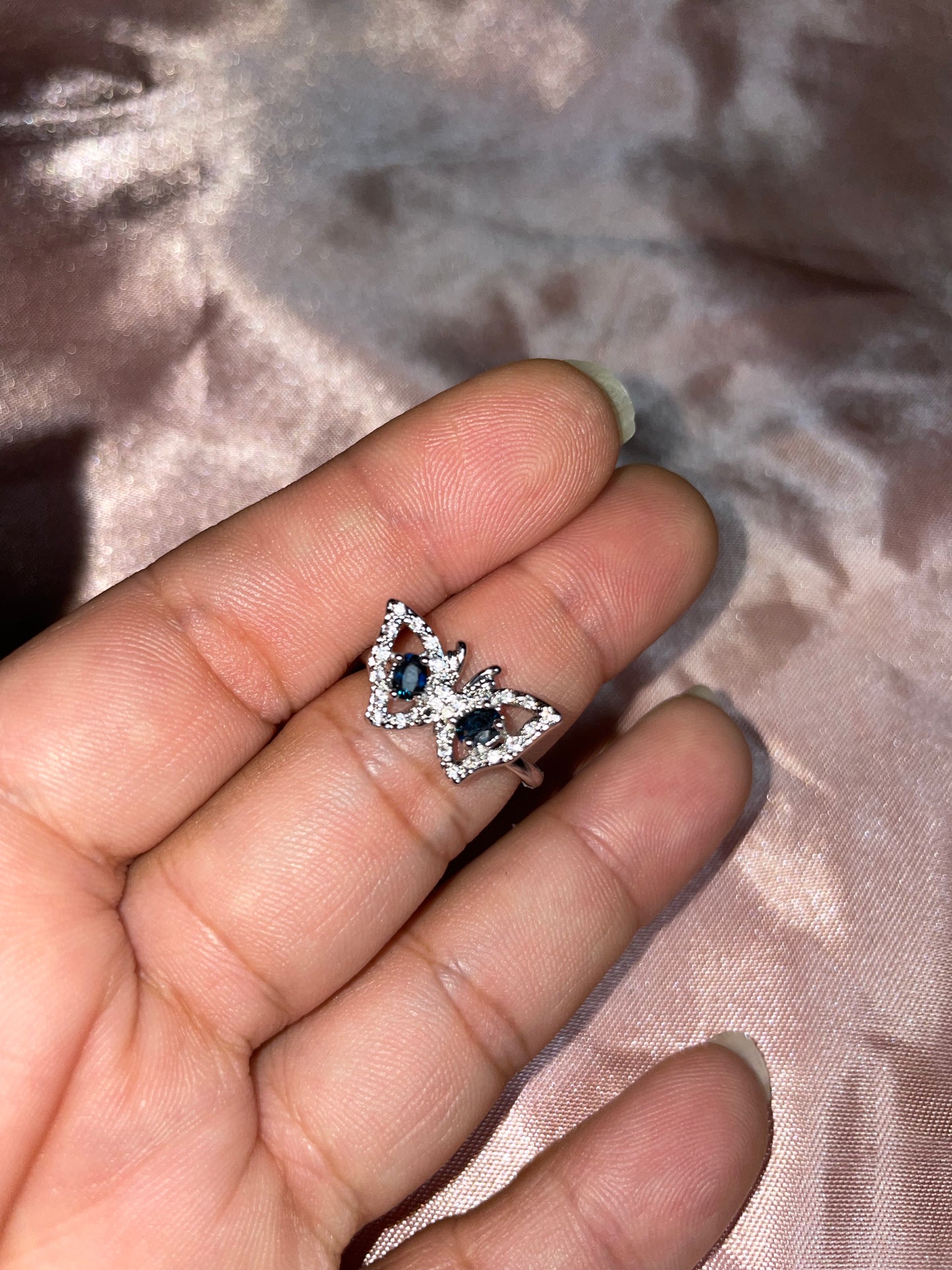 Blue Sapphire butterfly ring 🦋