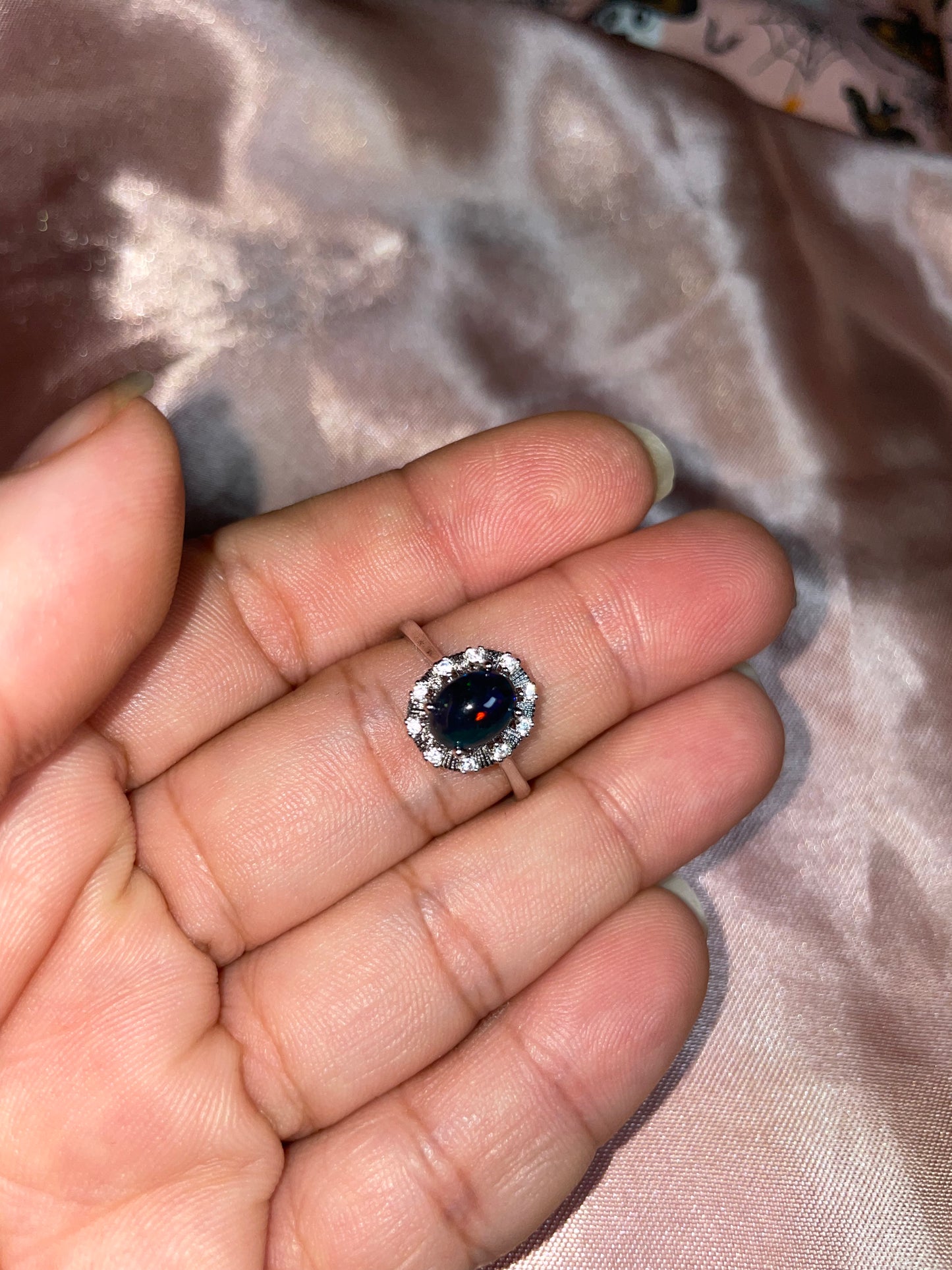 Black Opal ring