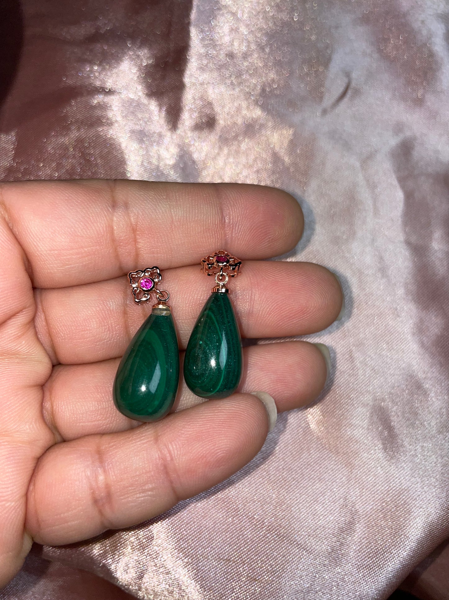 Malachite pendants