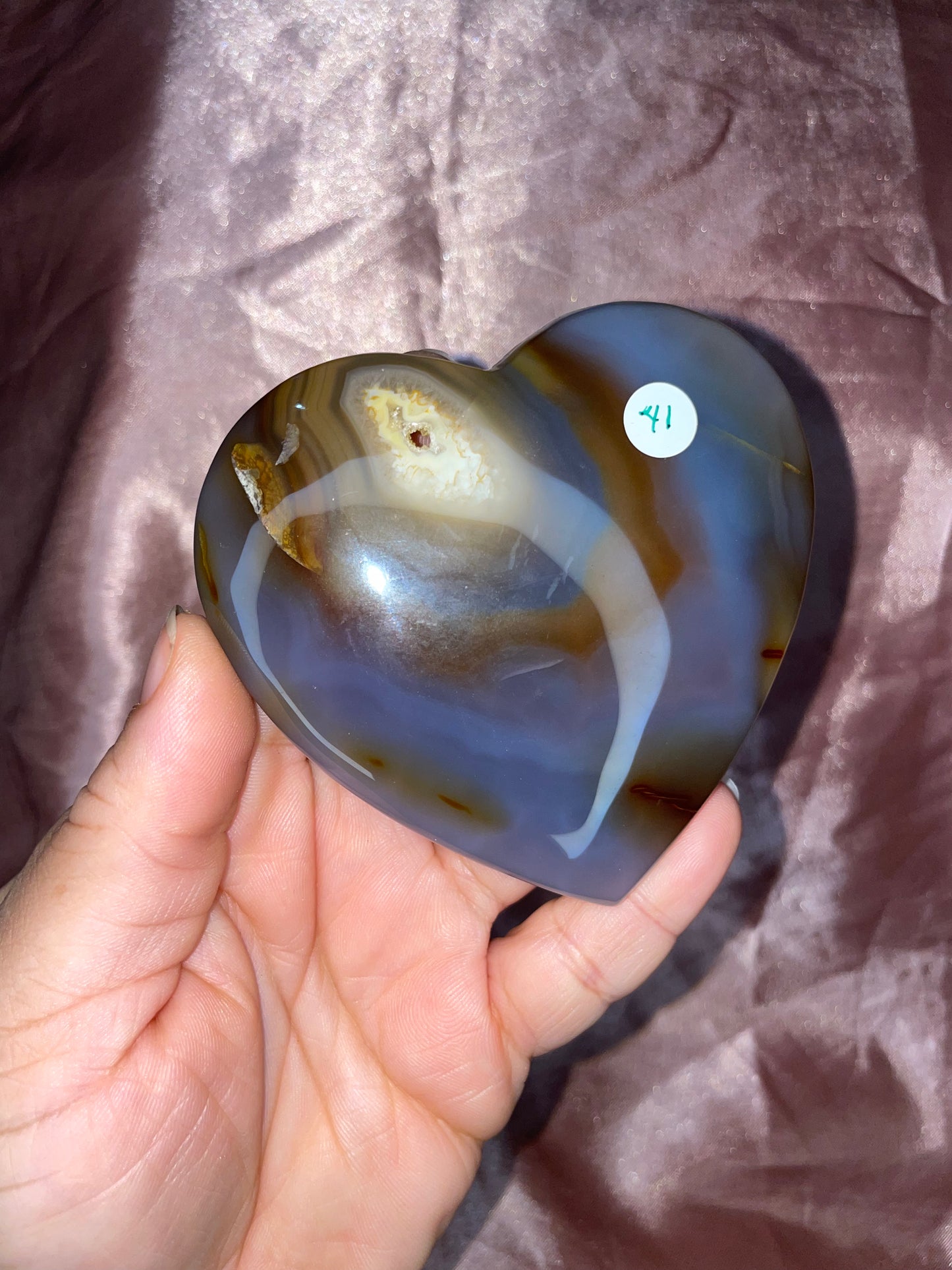 Druzy Agate Heart