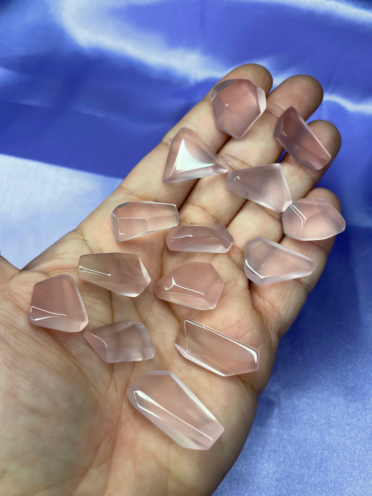 Mozambique Rose Quartz mini free forms