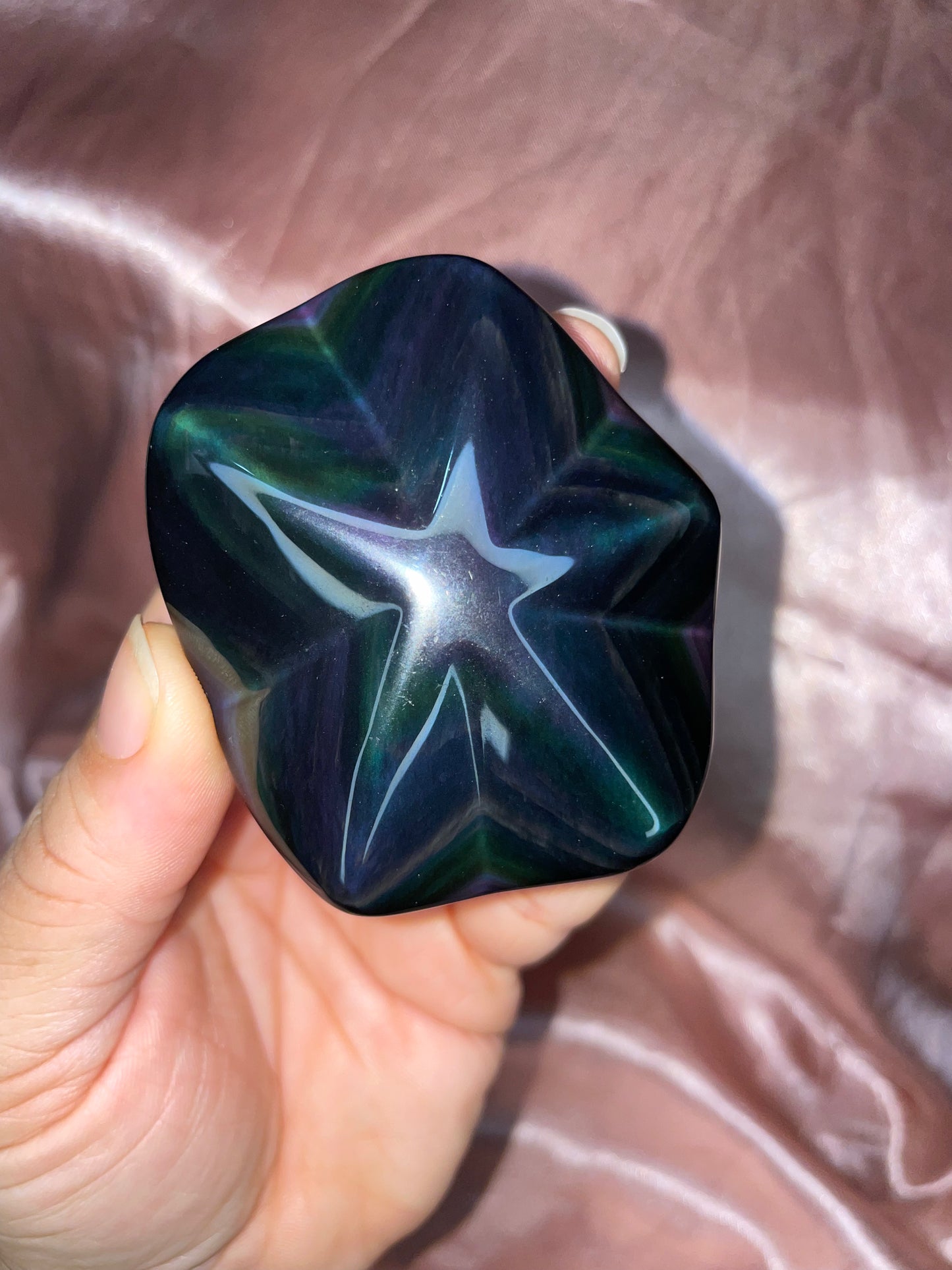 Rainbow Obsidian star free form