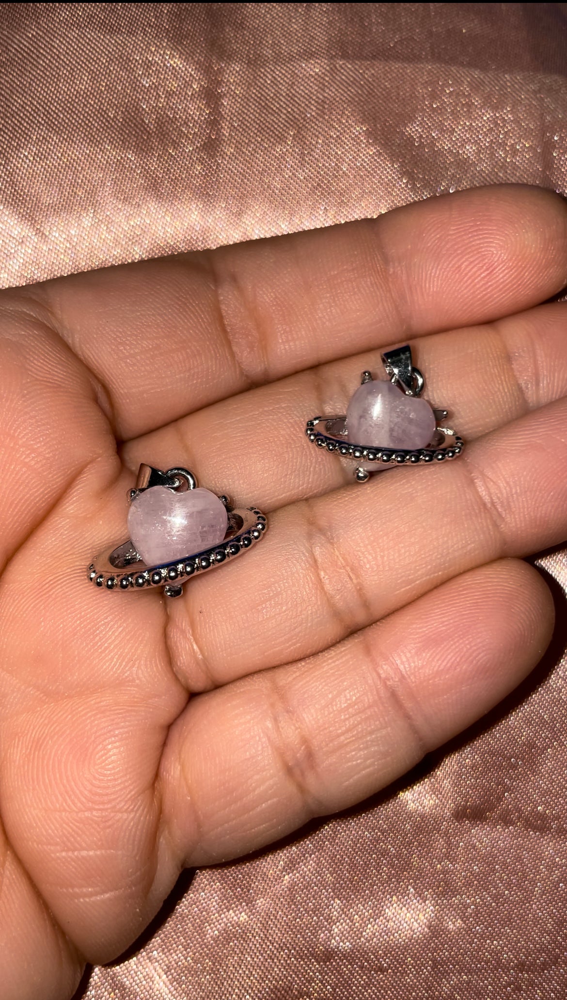 Kunzite pendants