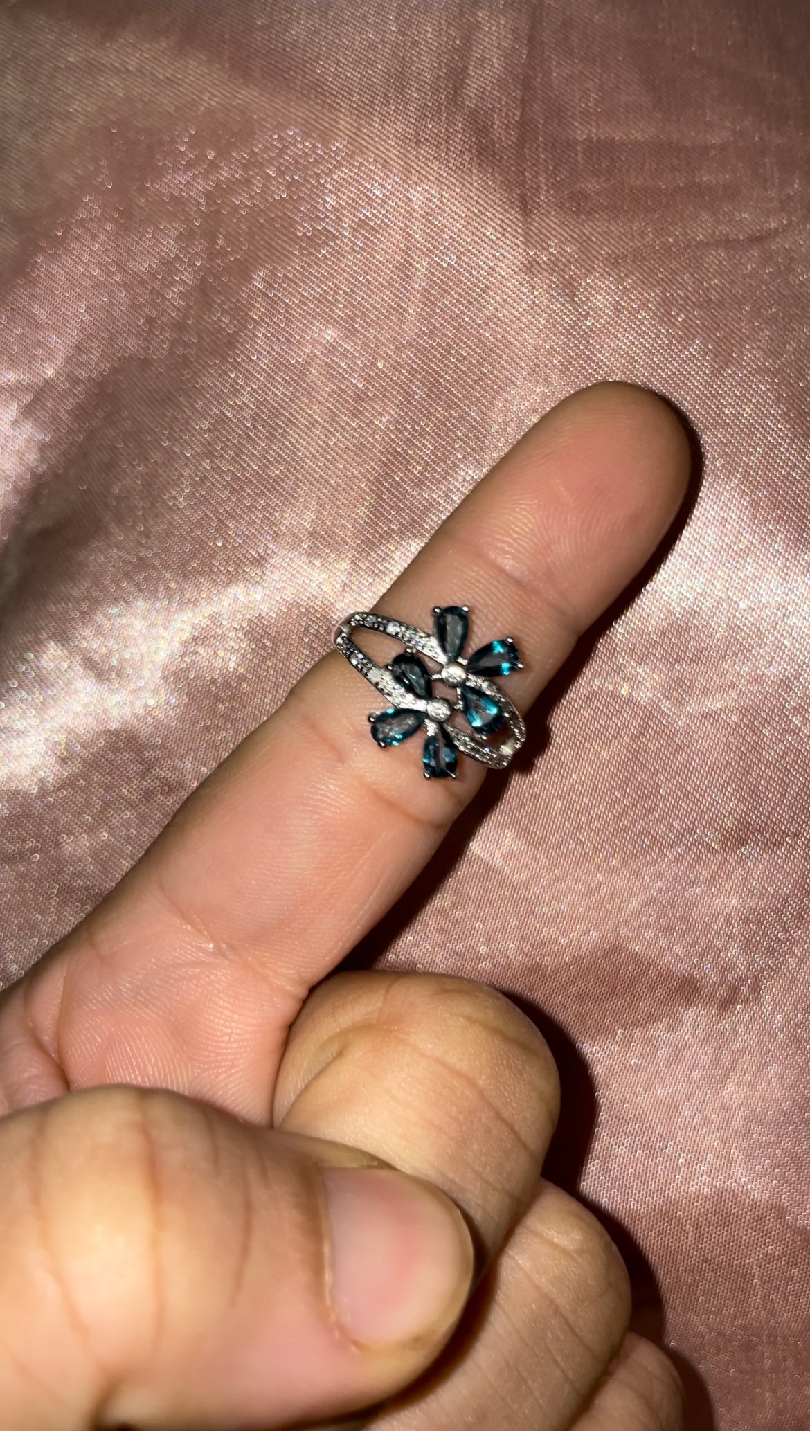 Blue topaz ring