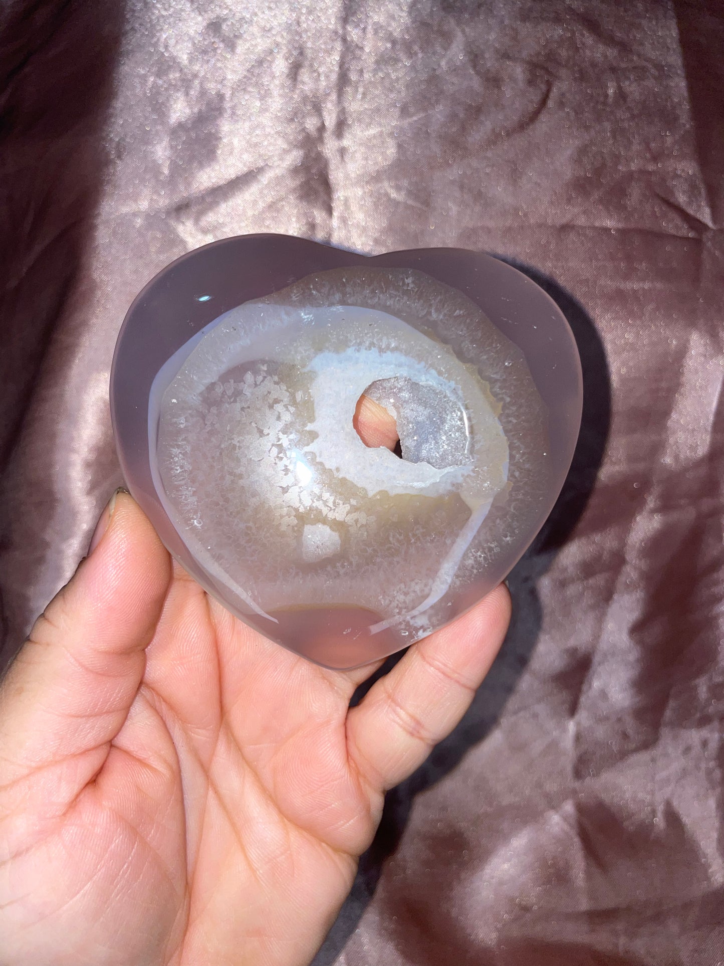 Druzy Agate Heart