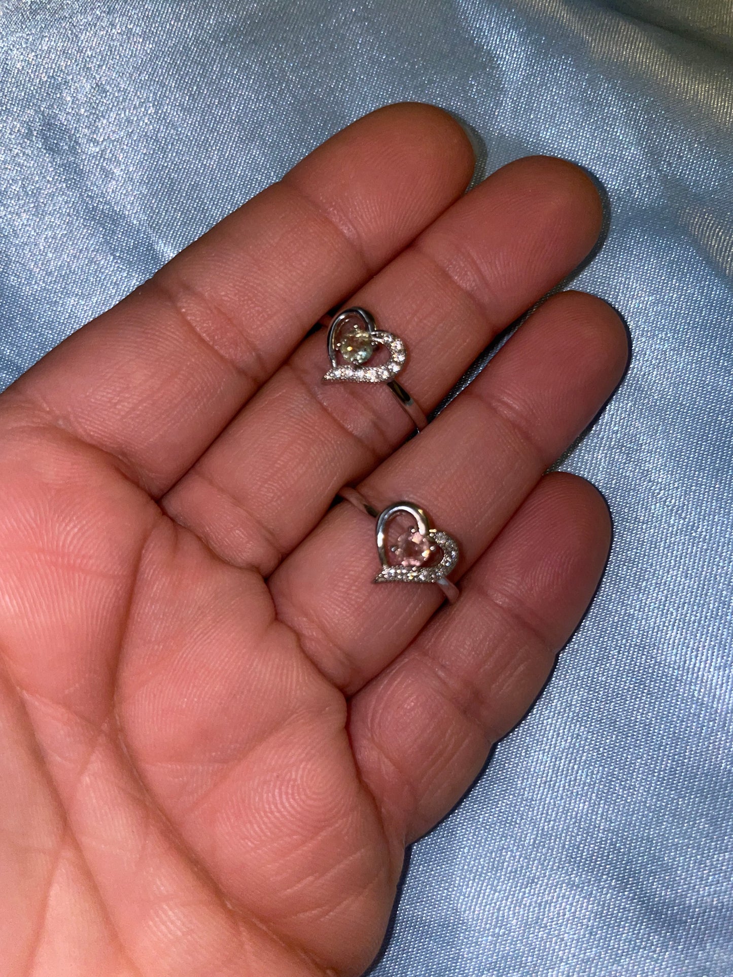925 silver tourmaline rings