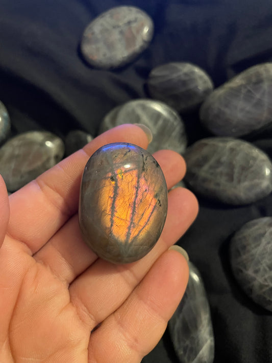 Labradorite palm stones