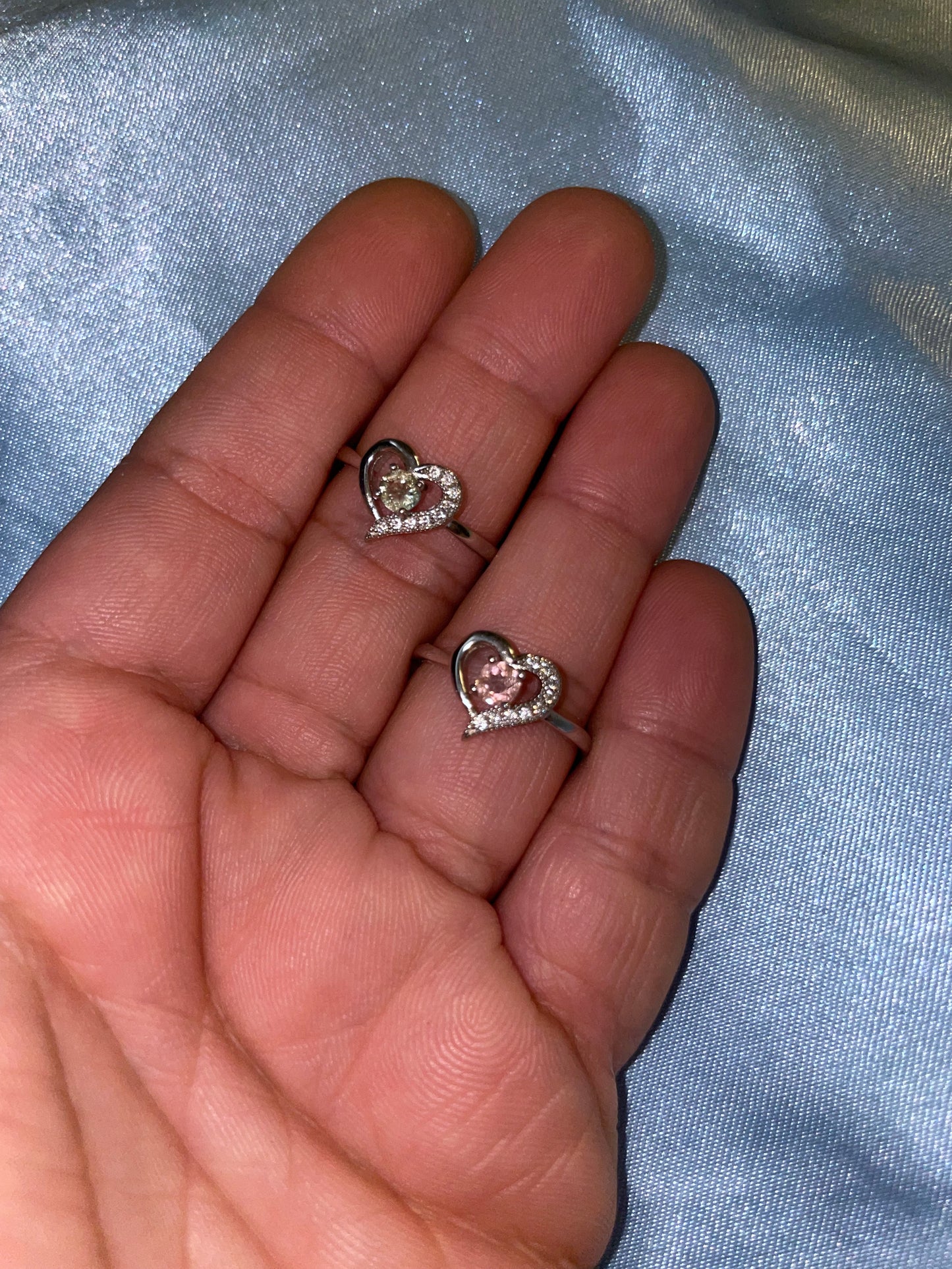 925 silver tourmaline rings