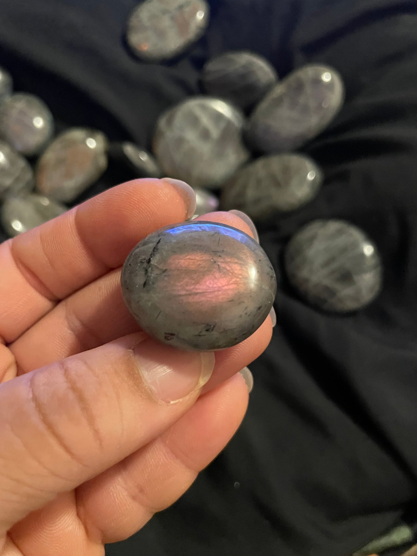 Labradorite palm stones
