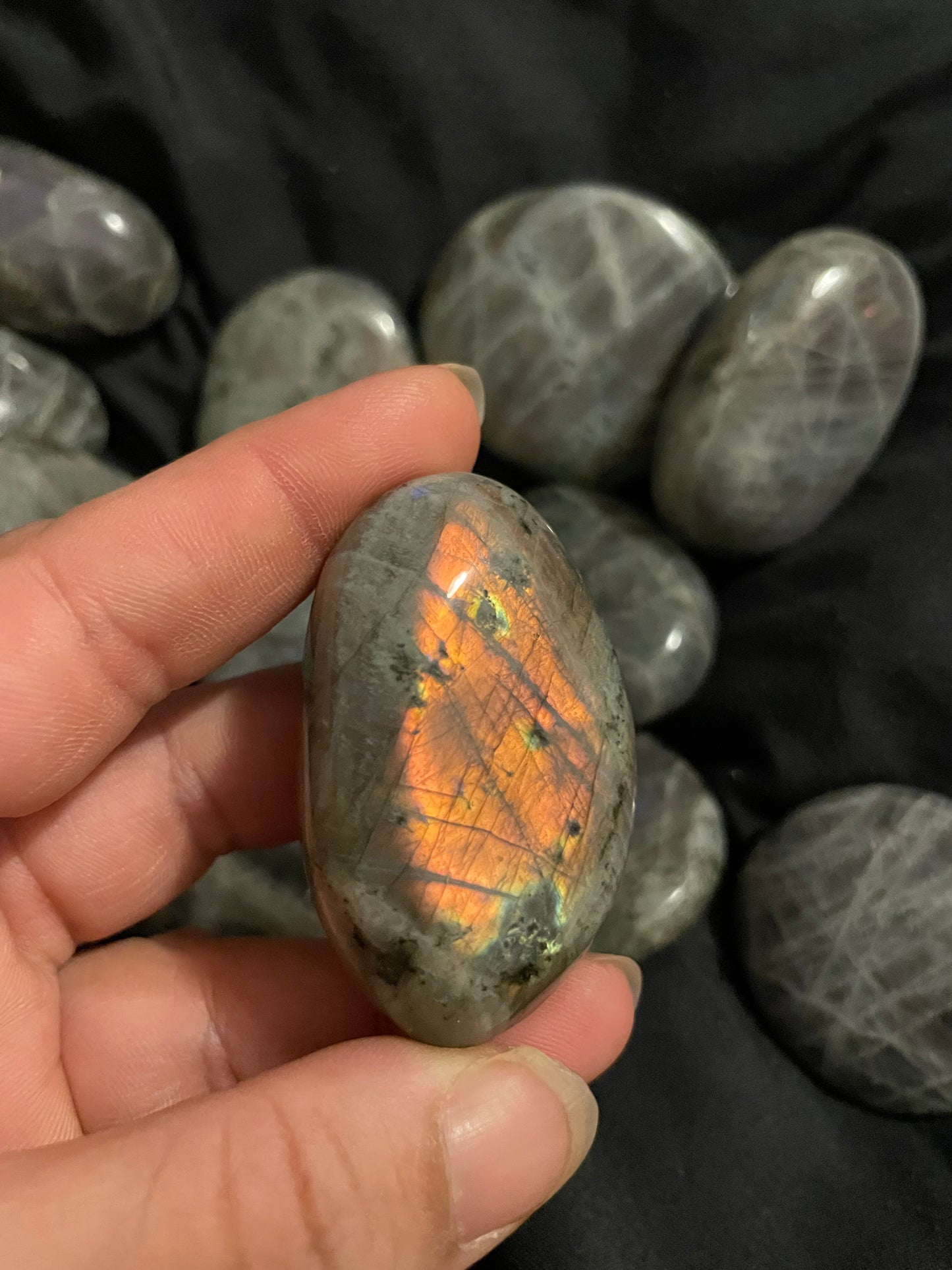 Labradorite palm stones