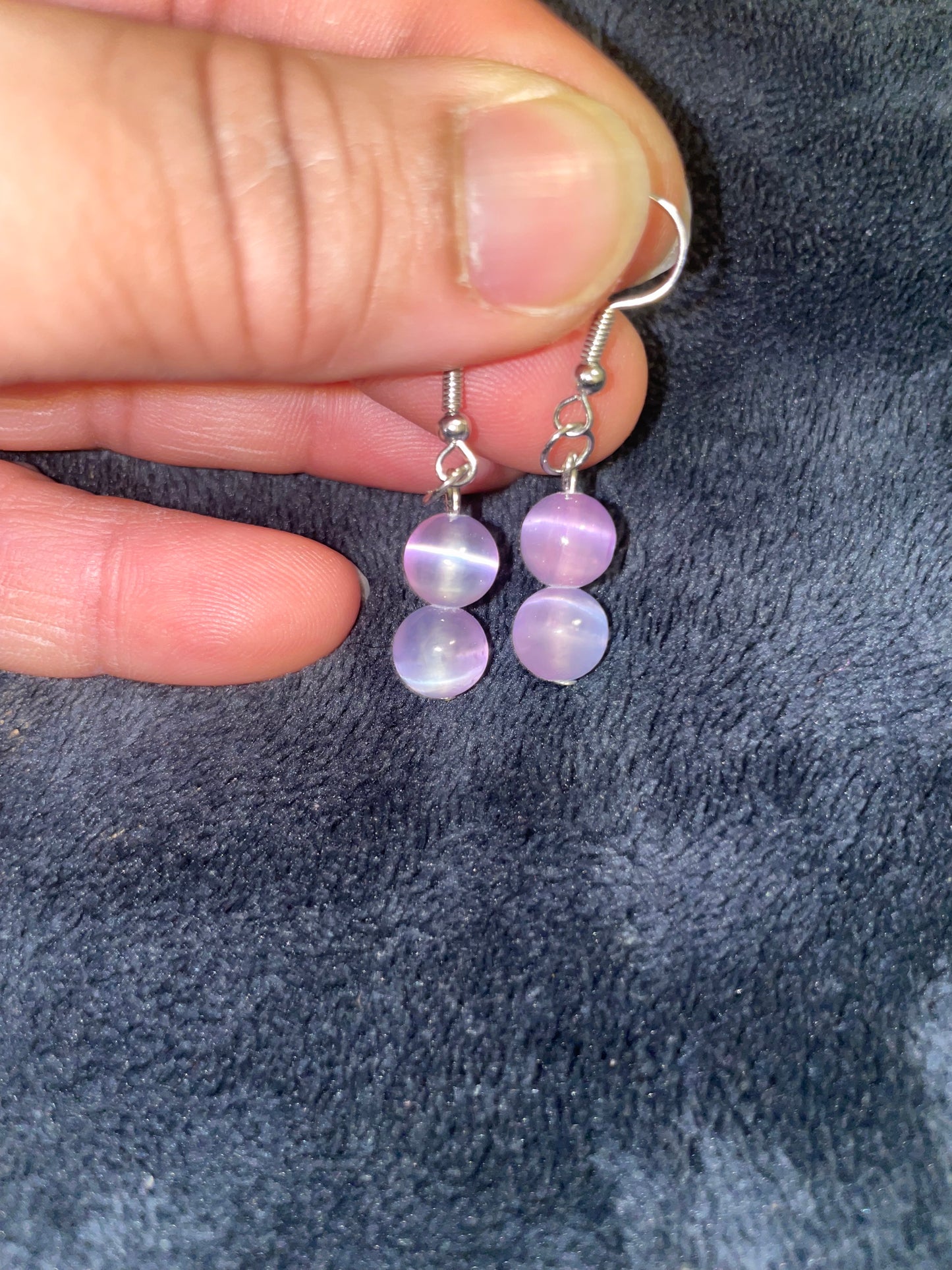 Selenite/Satin spar multicolored earrings