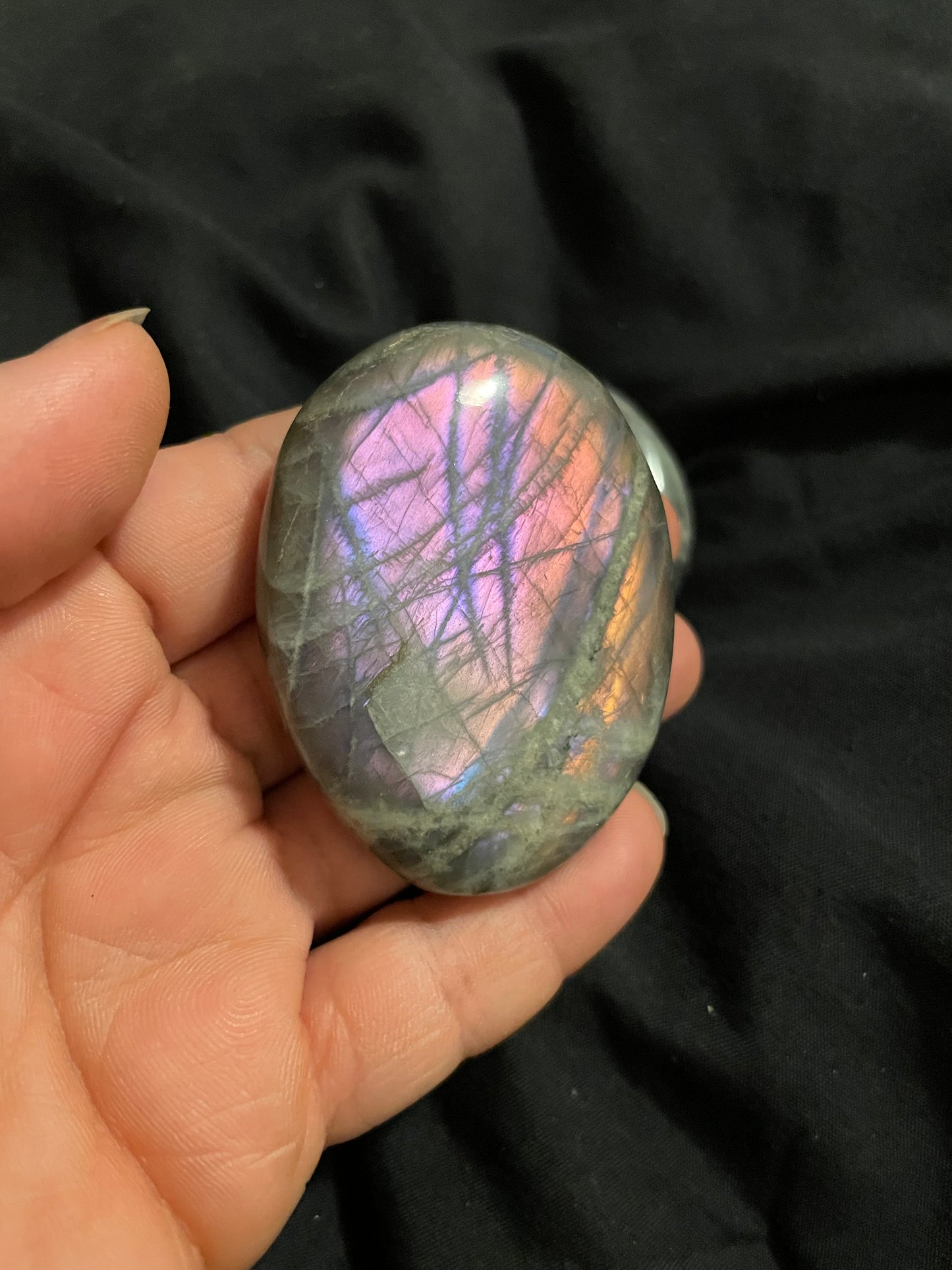 Labradorite palm stones