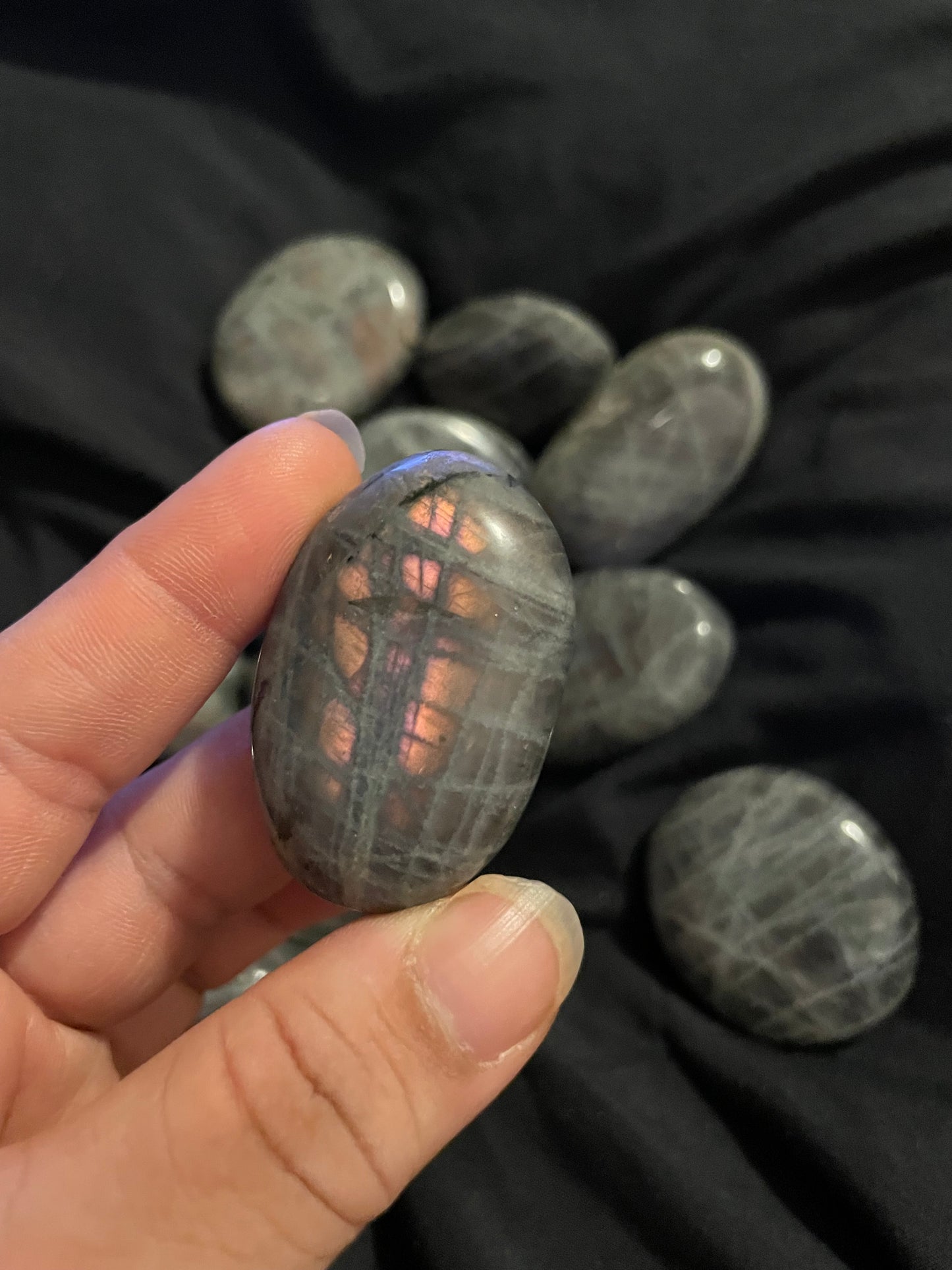 Labradorite palm stones