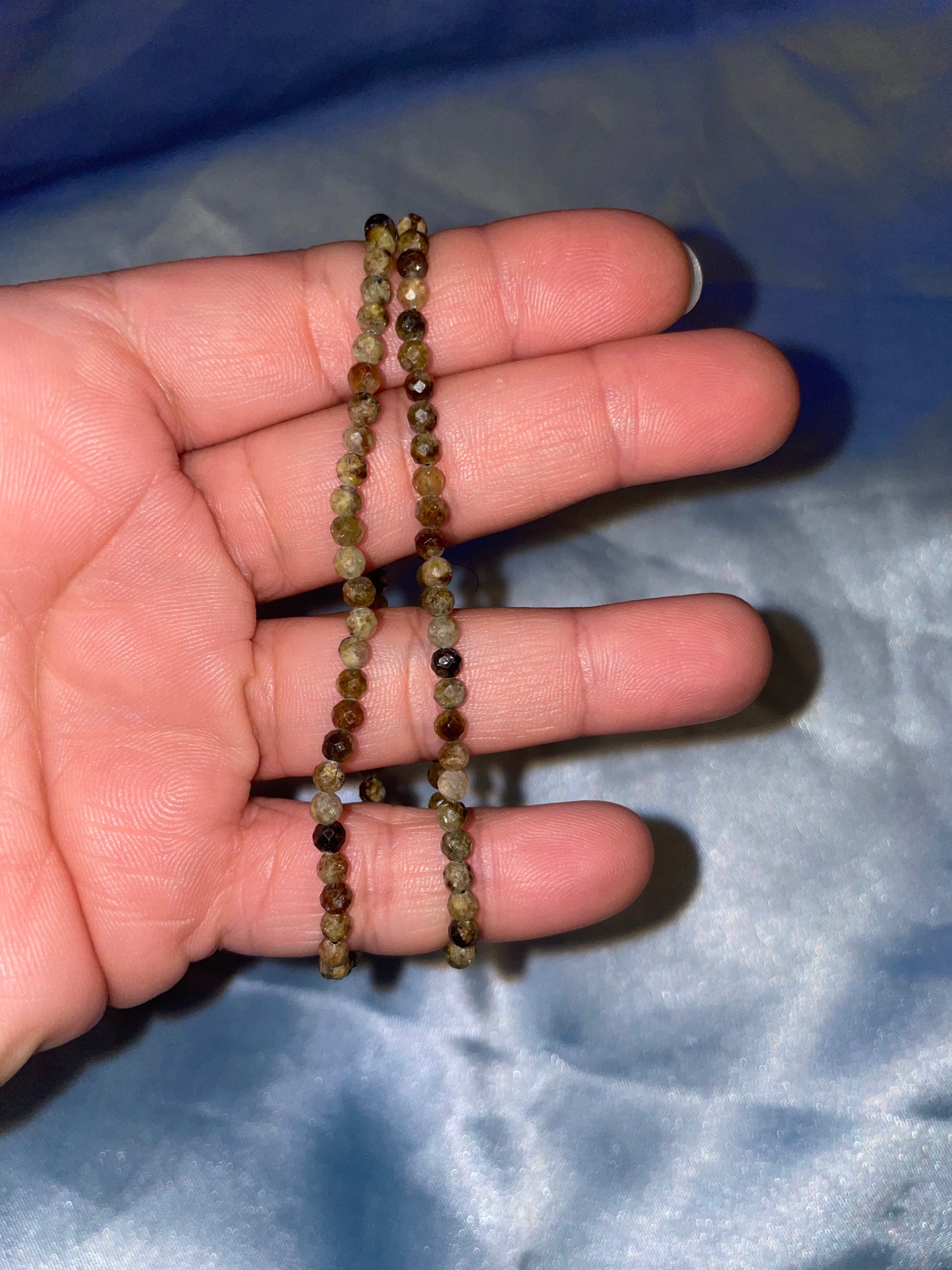 Green garnet faceted bracelets