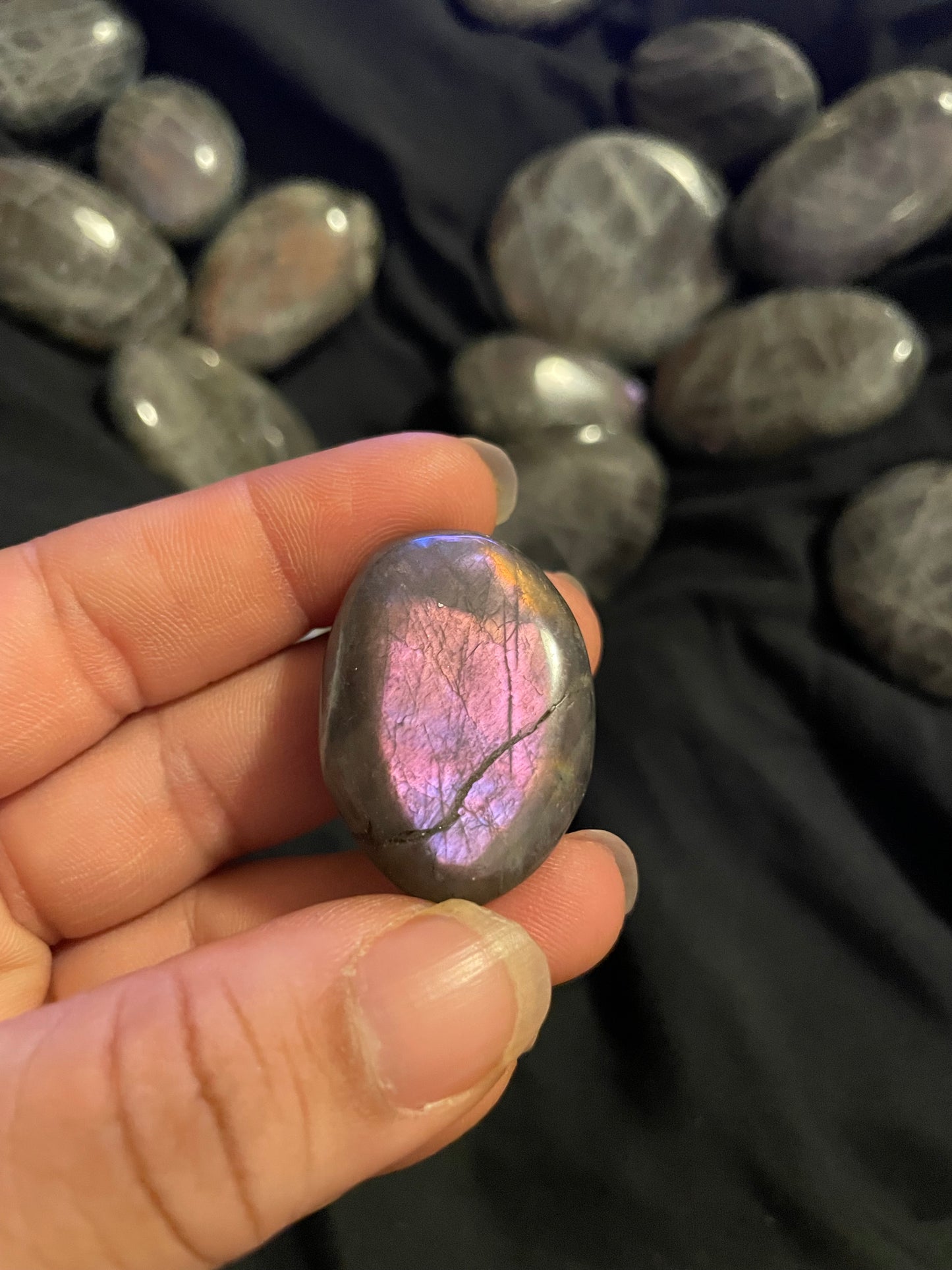 Labradorite palm stones