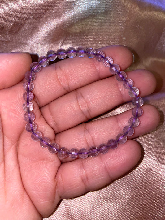 Faceted amethyst bracelet