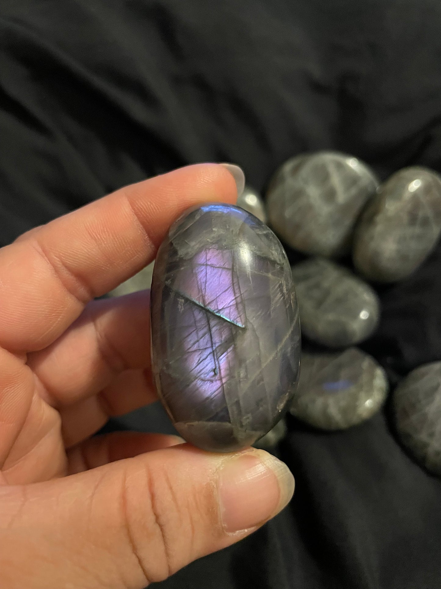 Labradorite palm stones