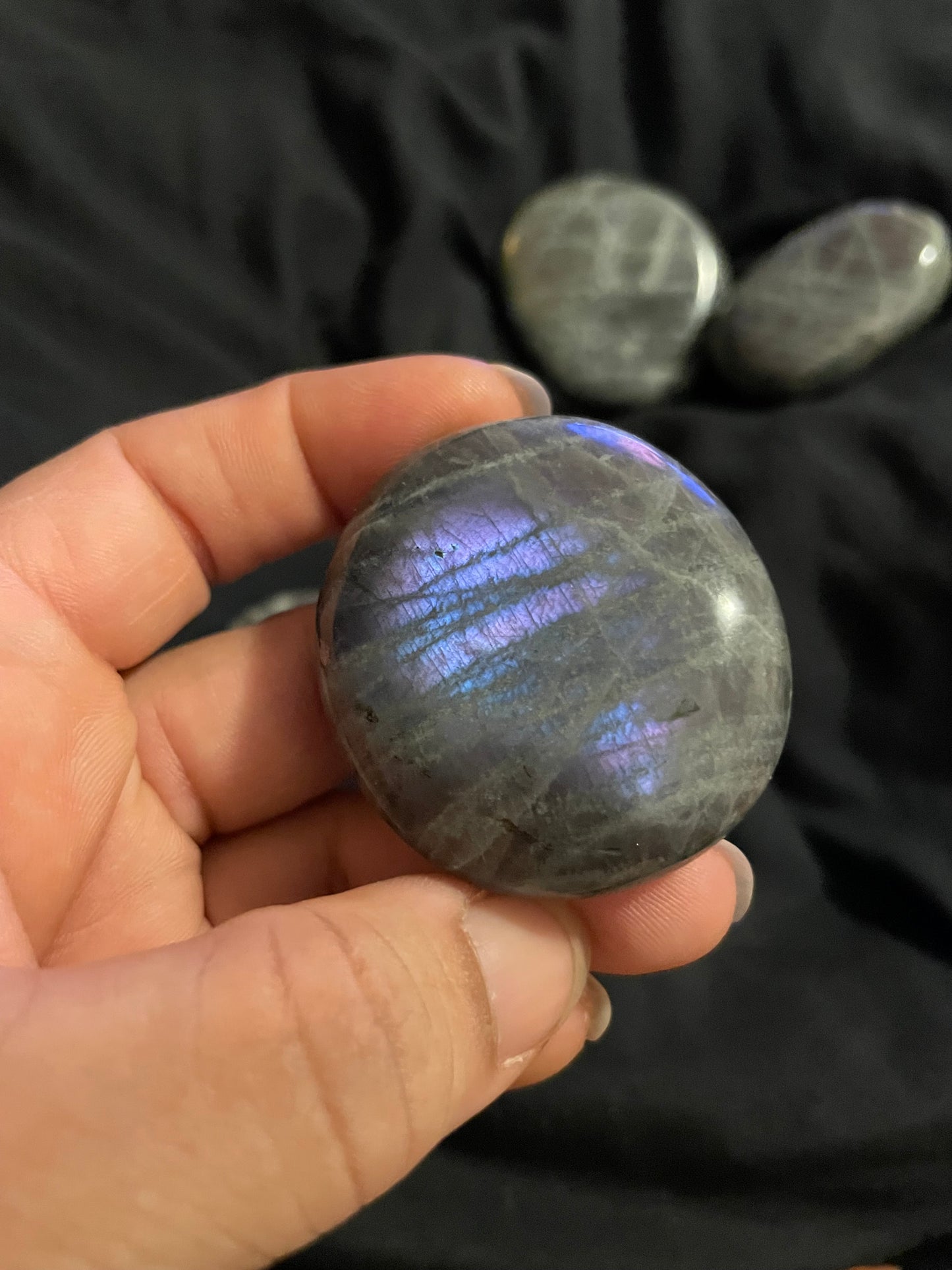 Labradorite palm stones
