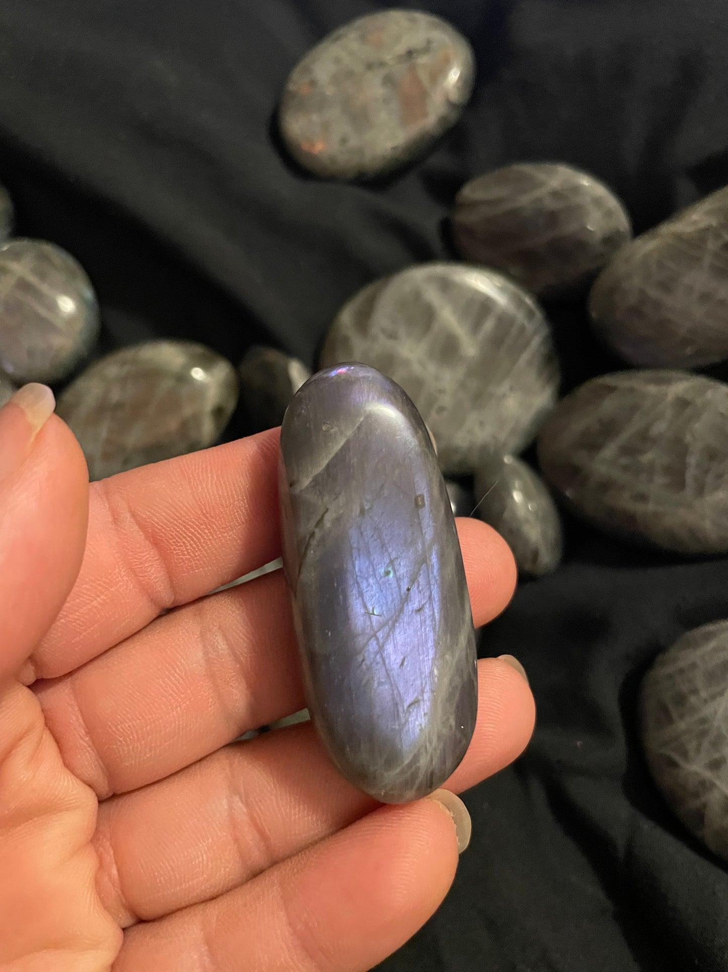 Labradorite palm stones