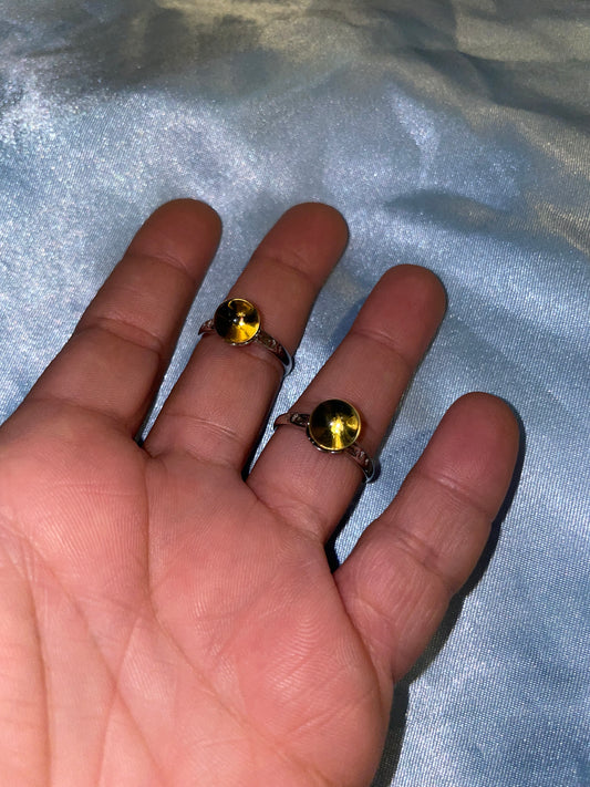 Amber 925 silver rings