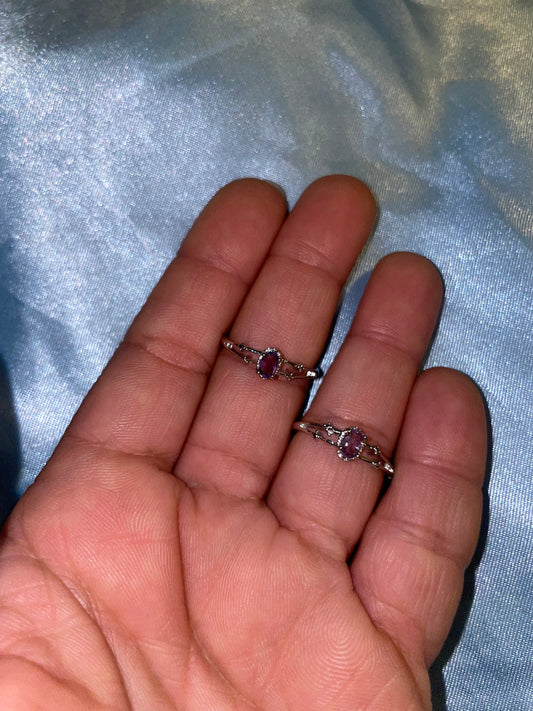 Amethyst rings