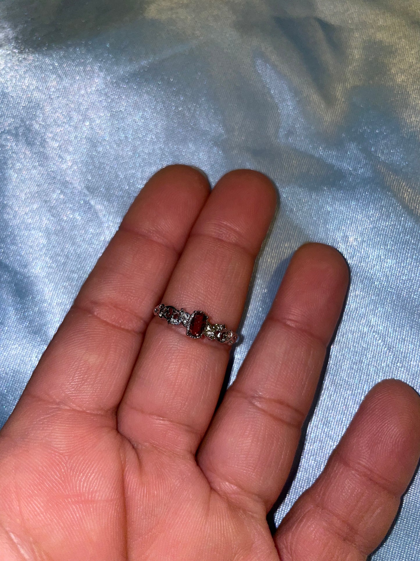 Red garnet ring