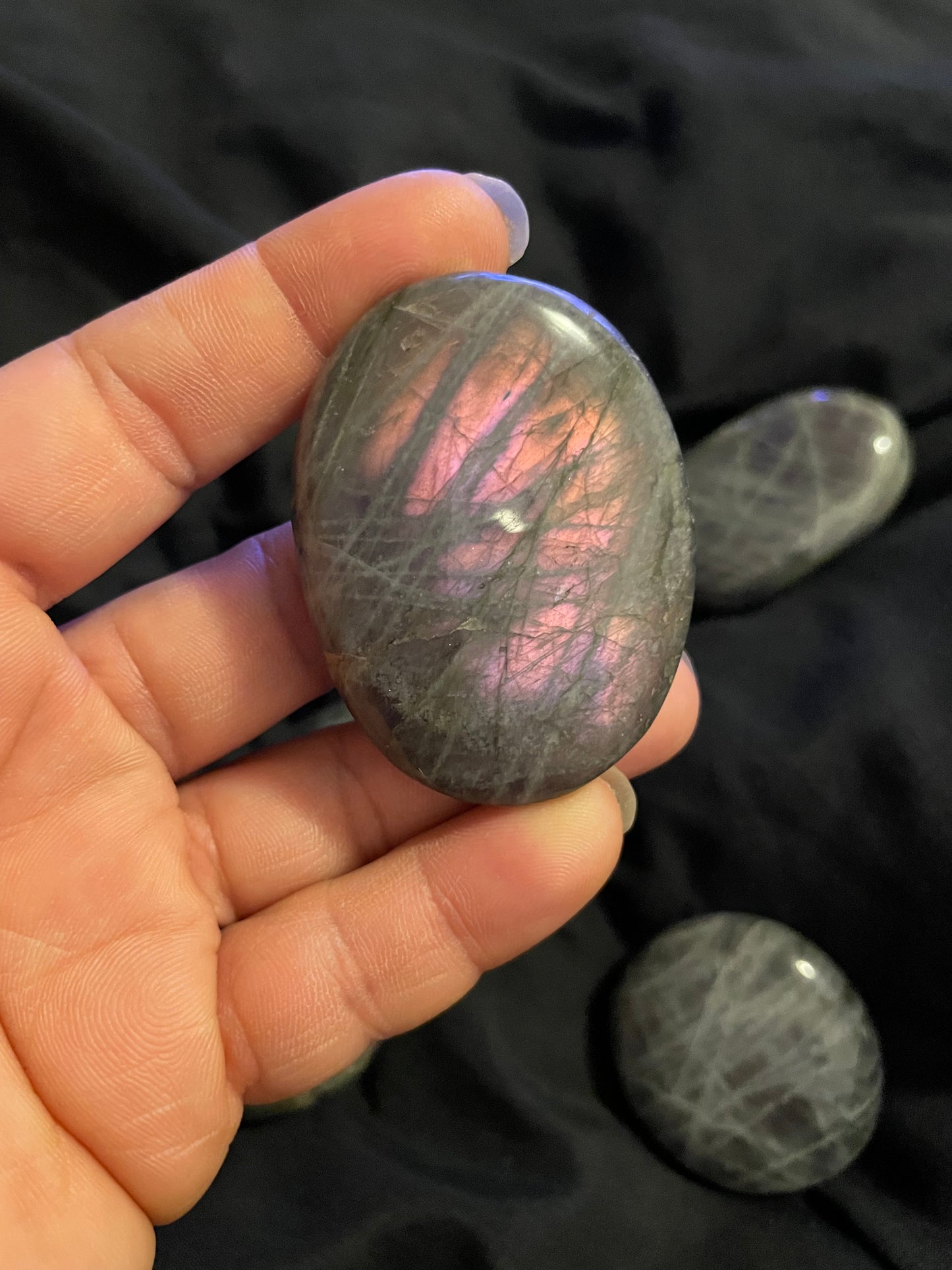 Labradorite palm stones
