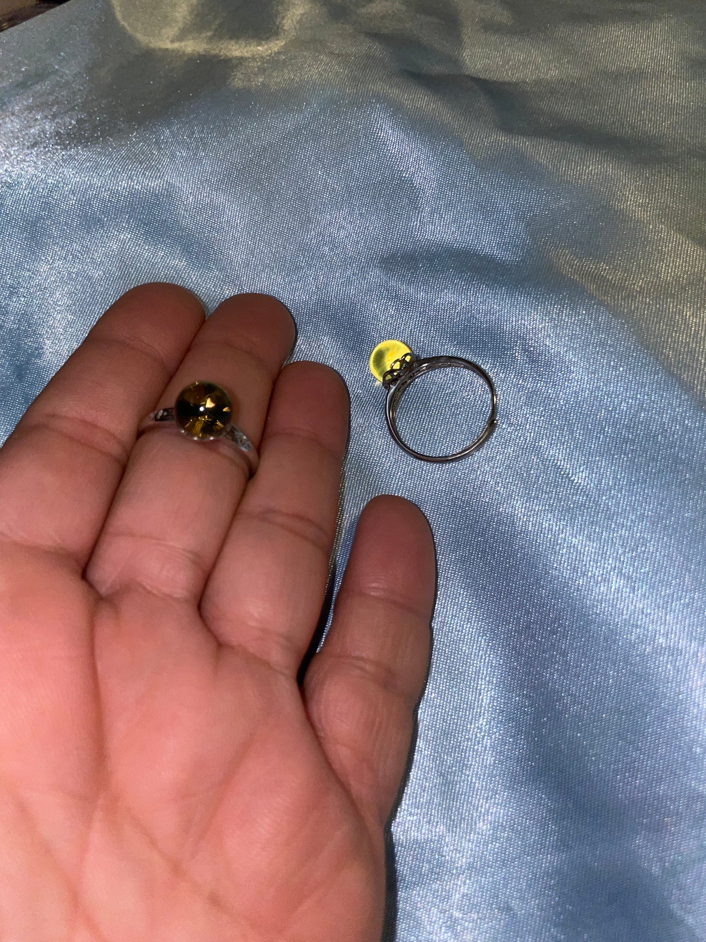 Amber 925 silver rings