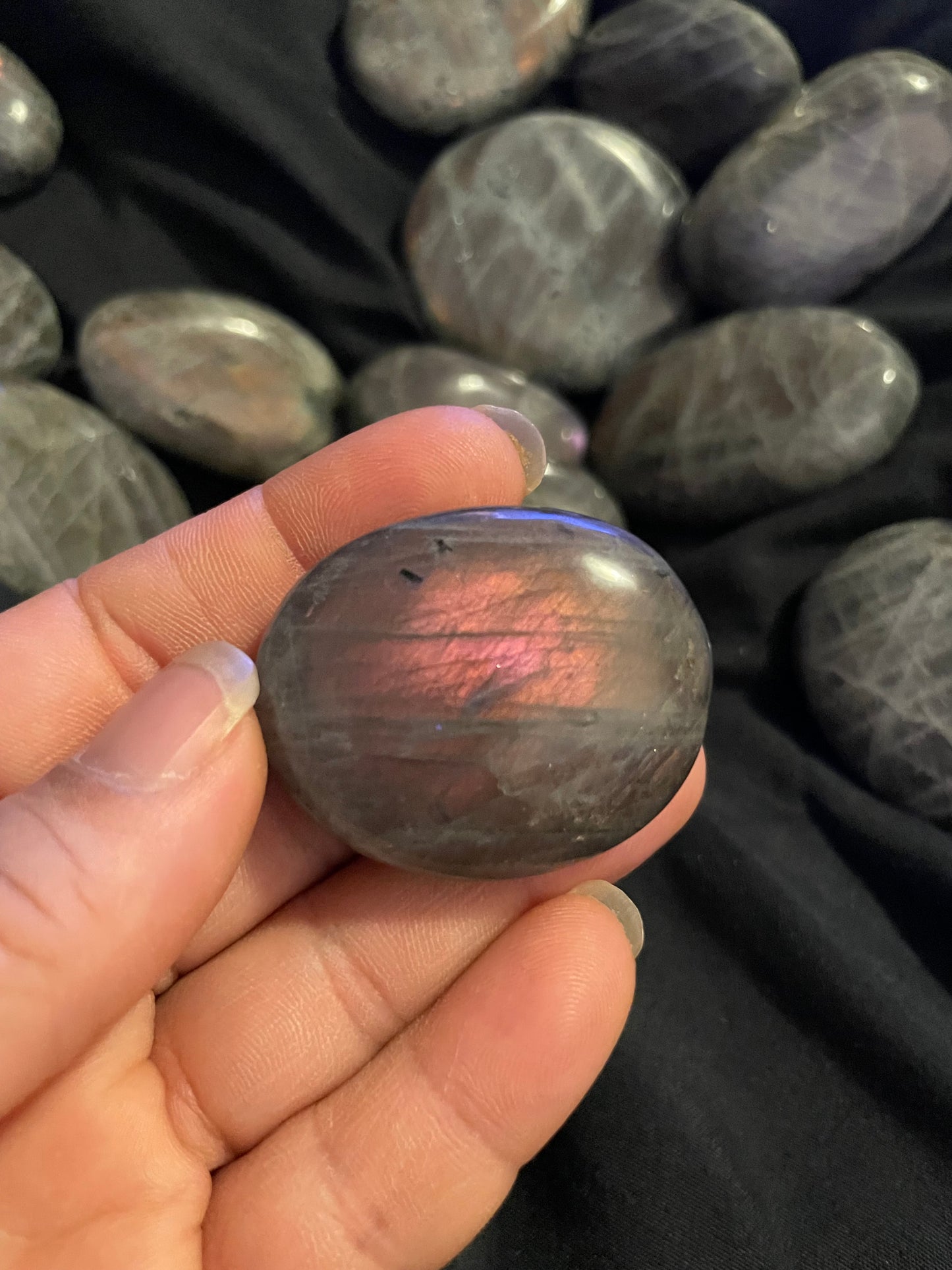 Labradorite palm stones