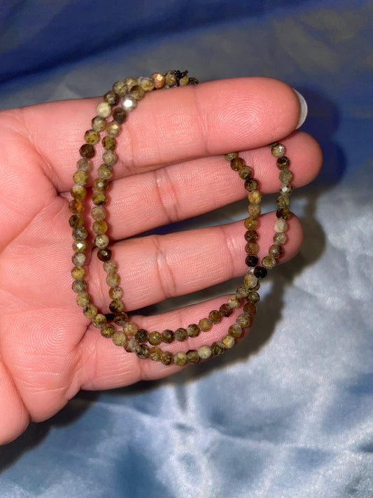 Green garnet faceted bracelets