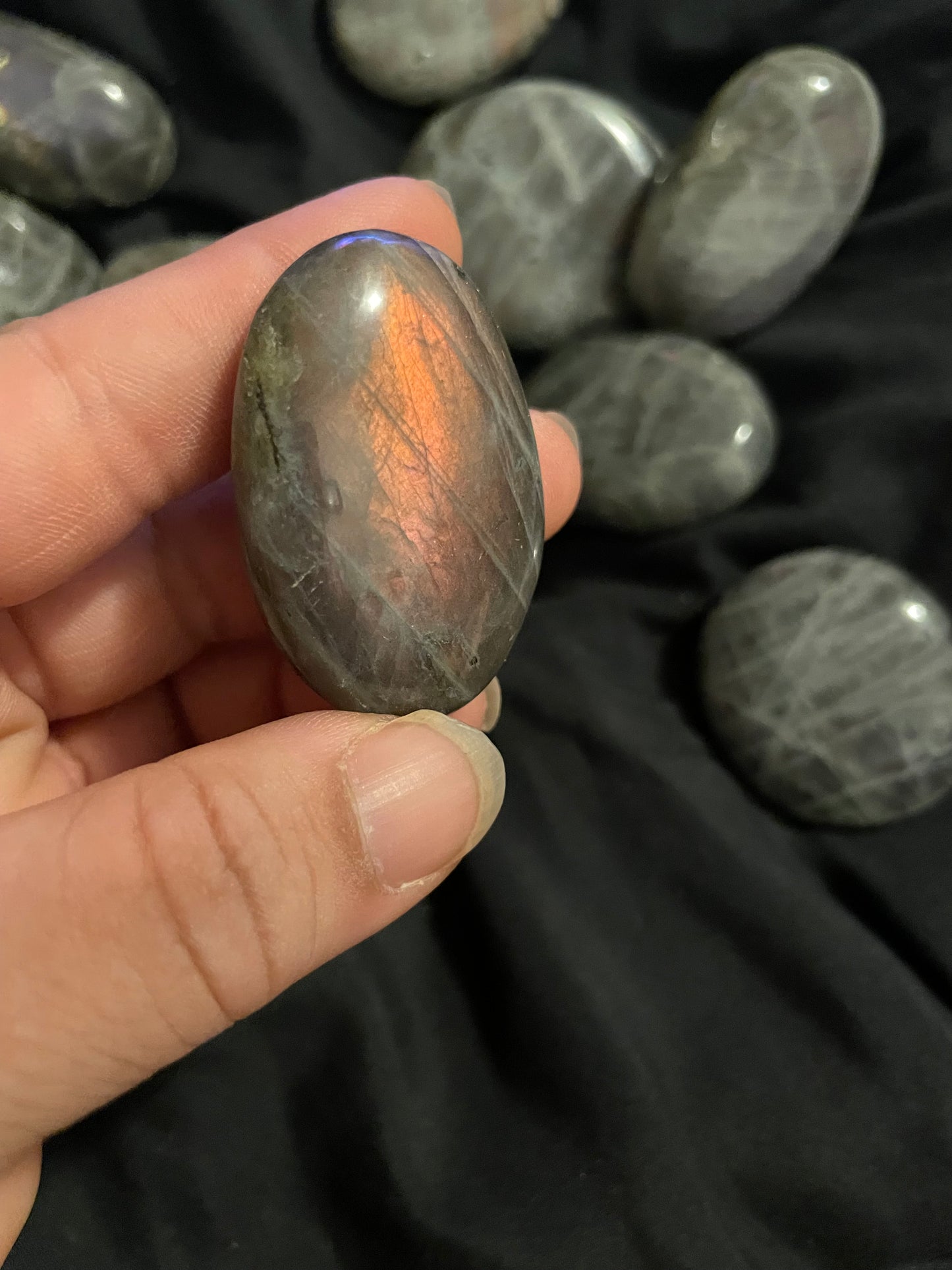 Labradorite palm stones
