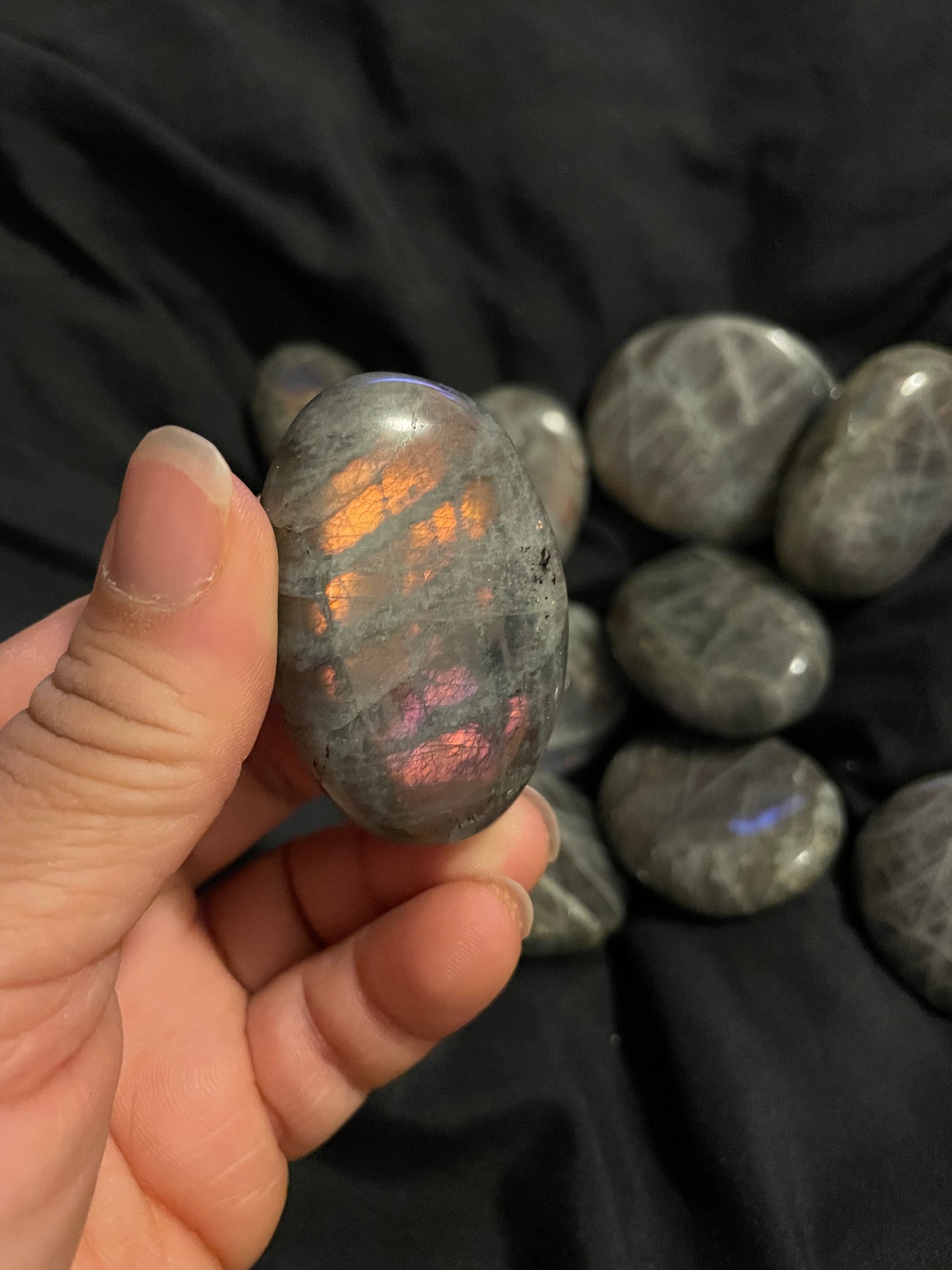 Labradorite palm stones