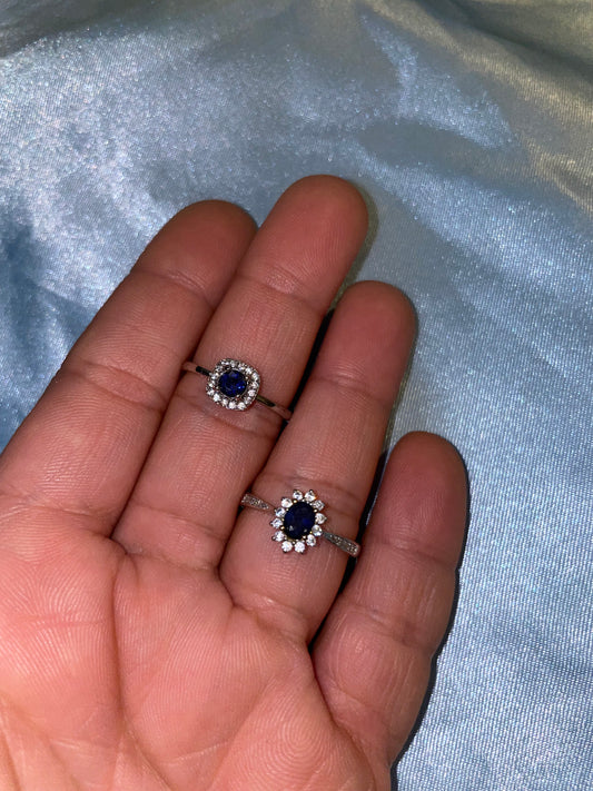Saphire 925 silver rings