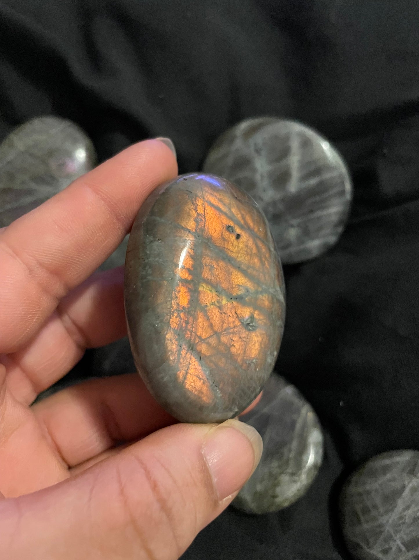 Labradorite palm stones