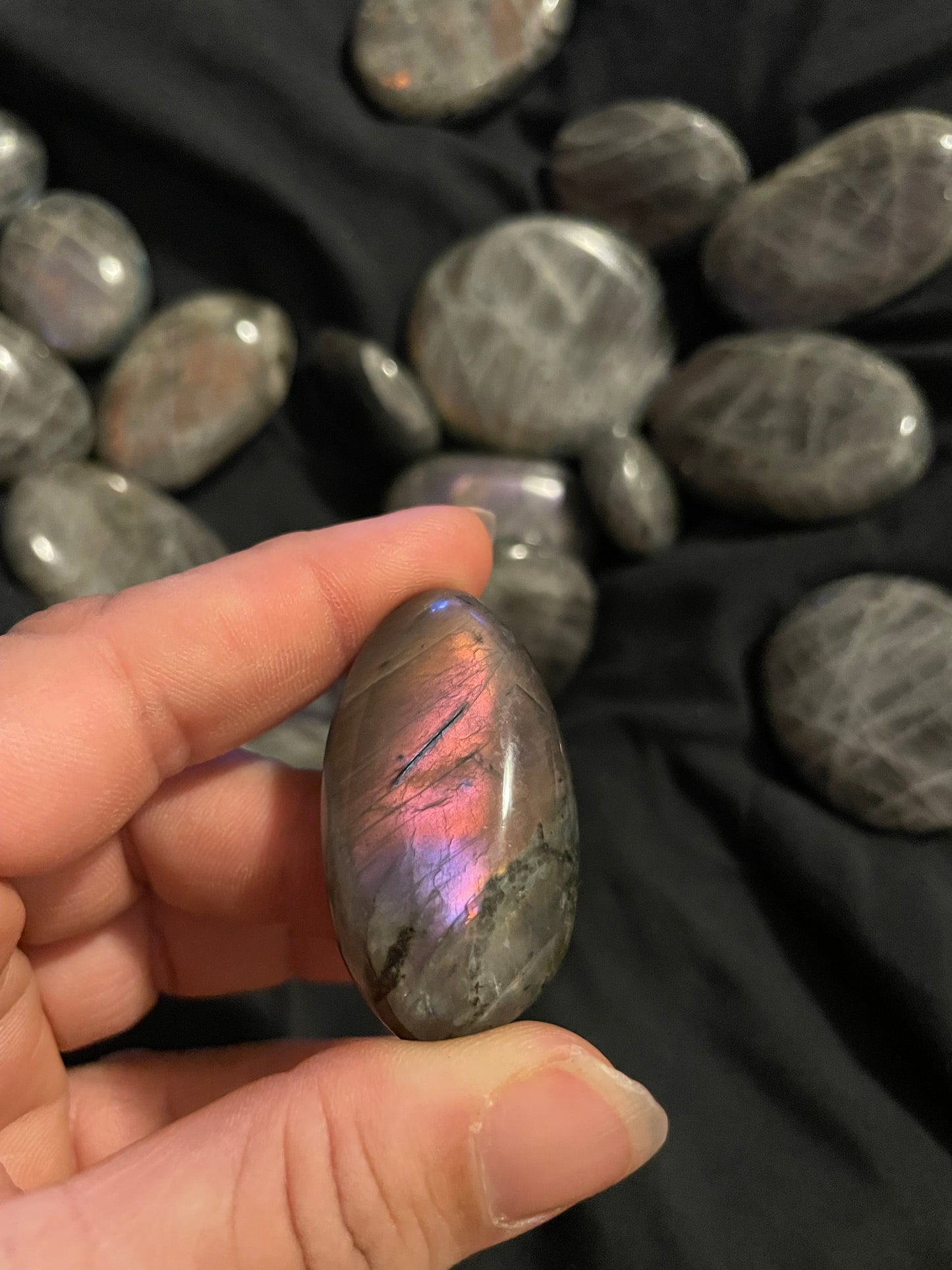 Labradorite palm stones