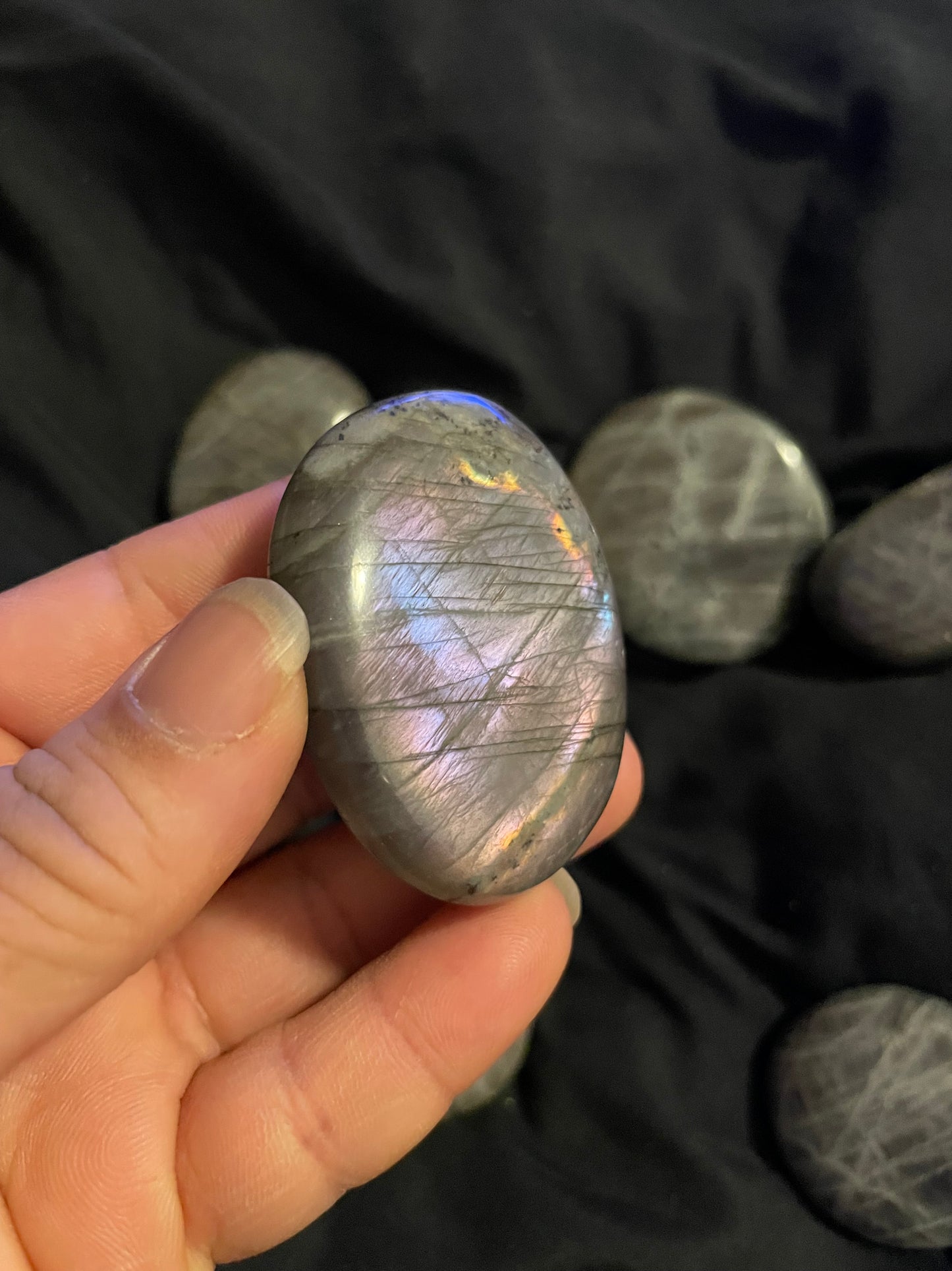 Labradorite palm stones