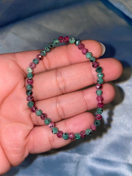 Ruby zoisite bracelet