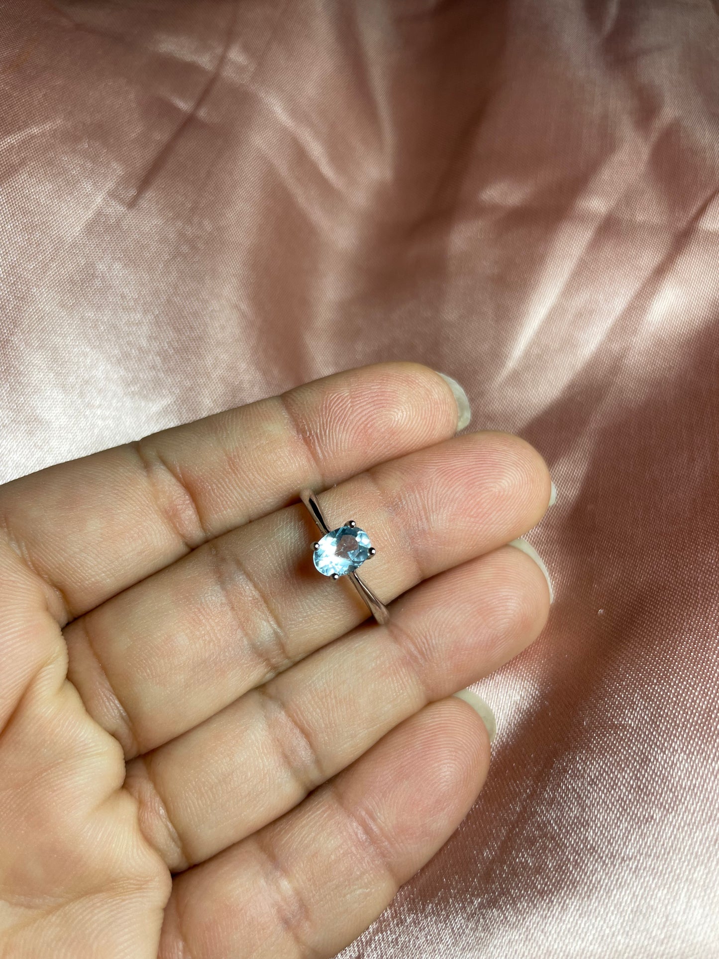 Blue topaz rings