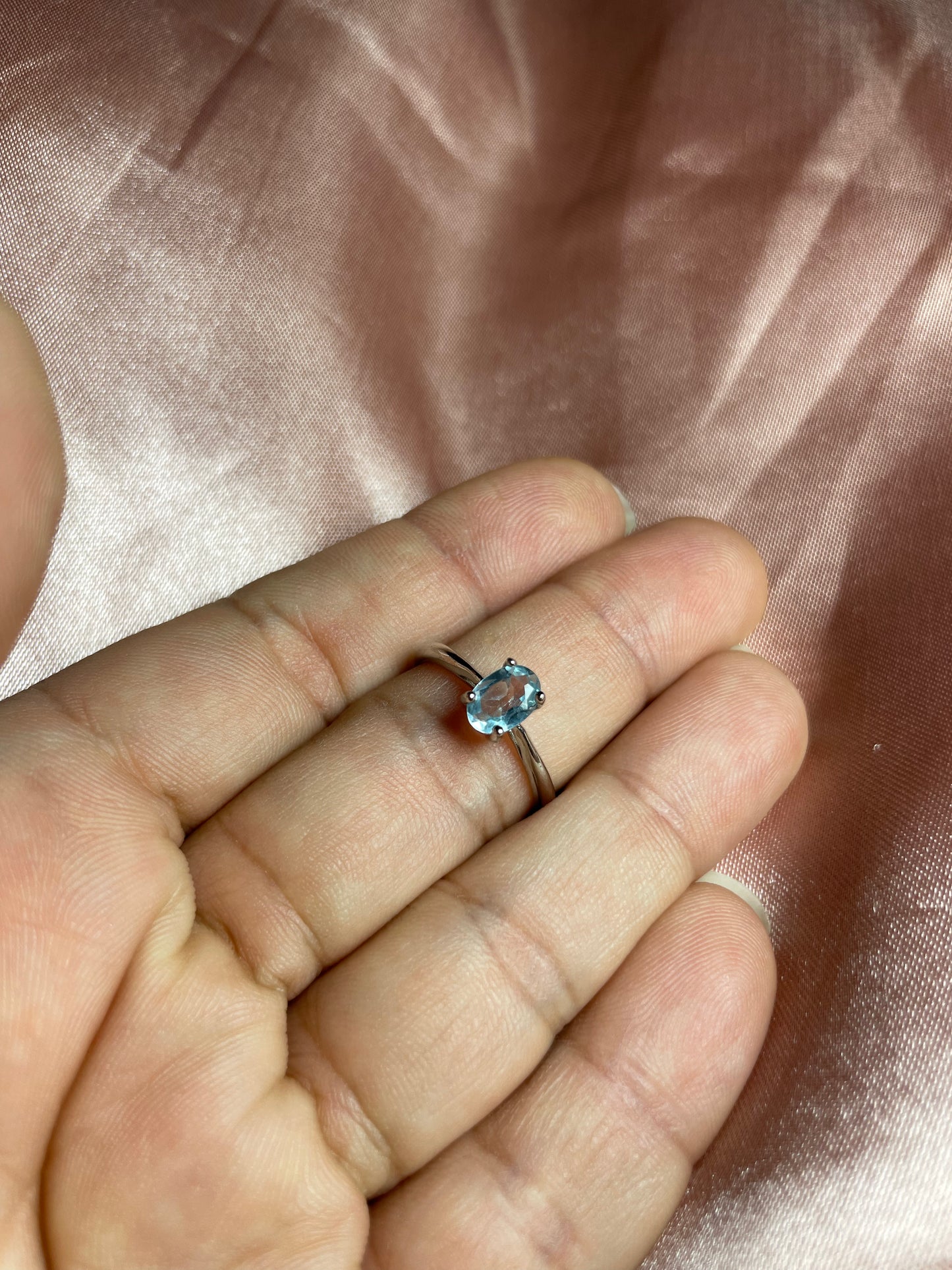 Blue topaz rings