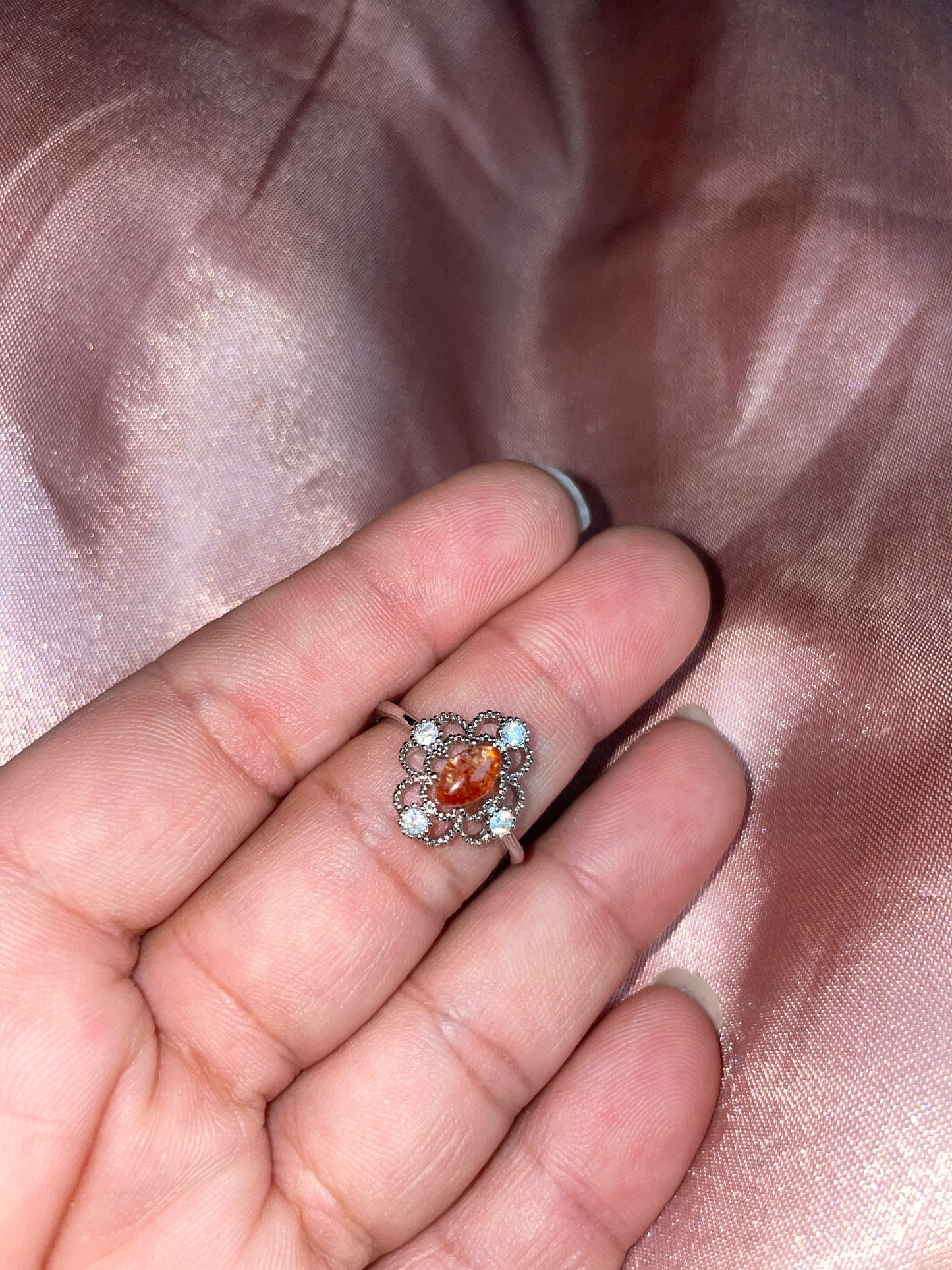Sunstone rings