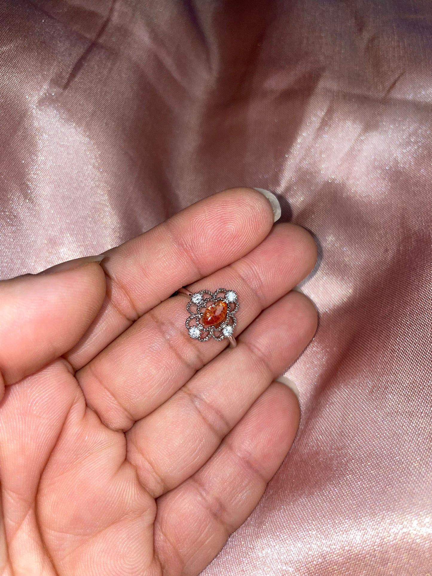 Sunstone rings