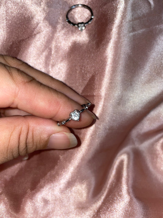 Heart shaped Moissanite rings