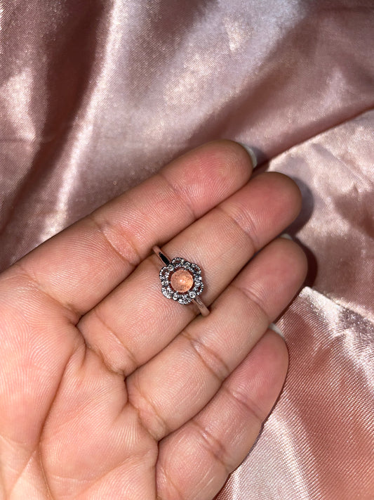 Strawberry quartz ring