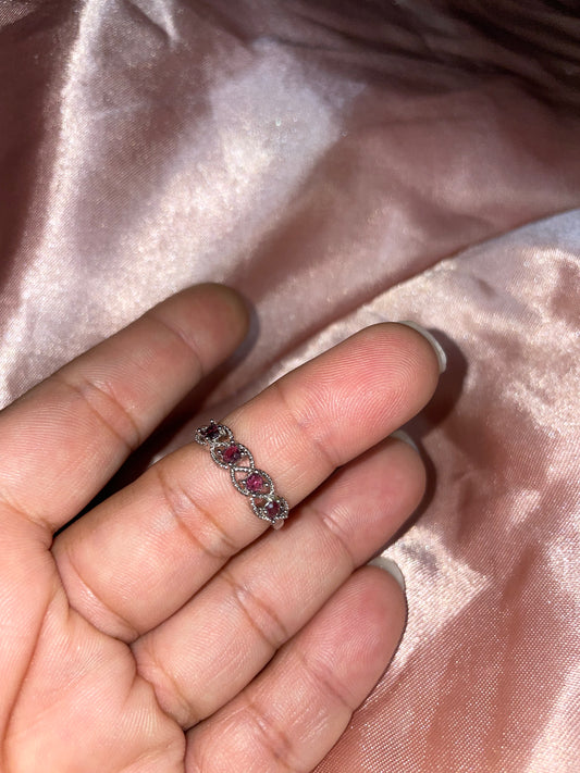 Purple garnet ring