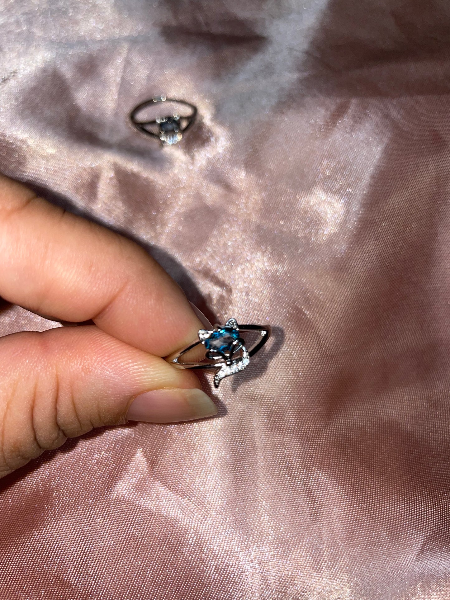 Blue Sapphire fox rings