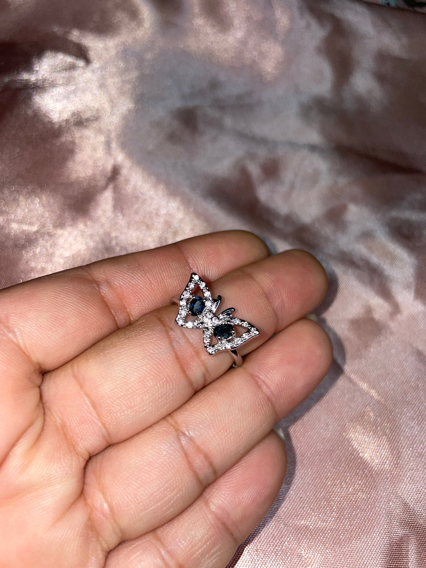 Blue Sapphire butterfly ring 🦋