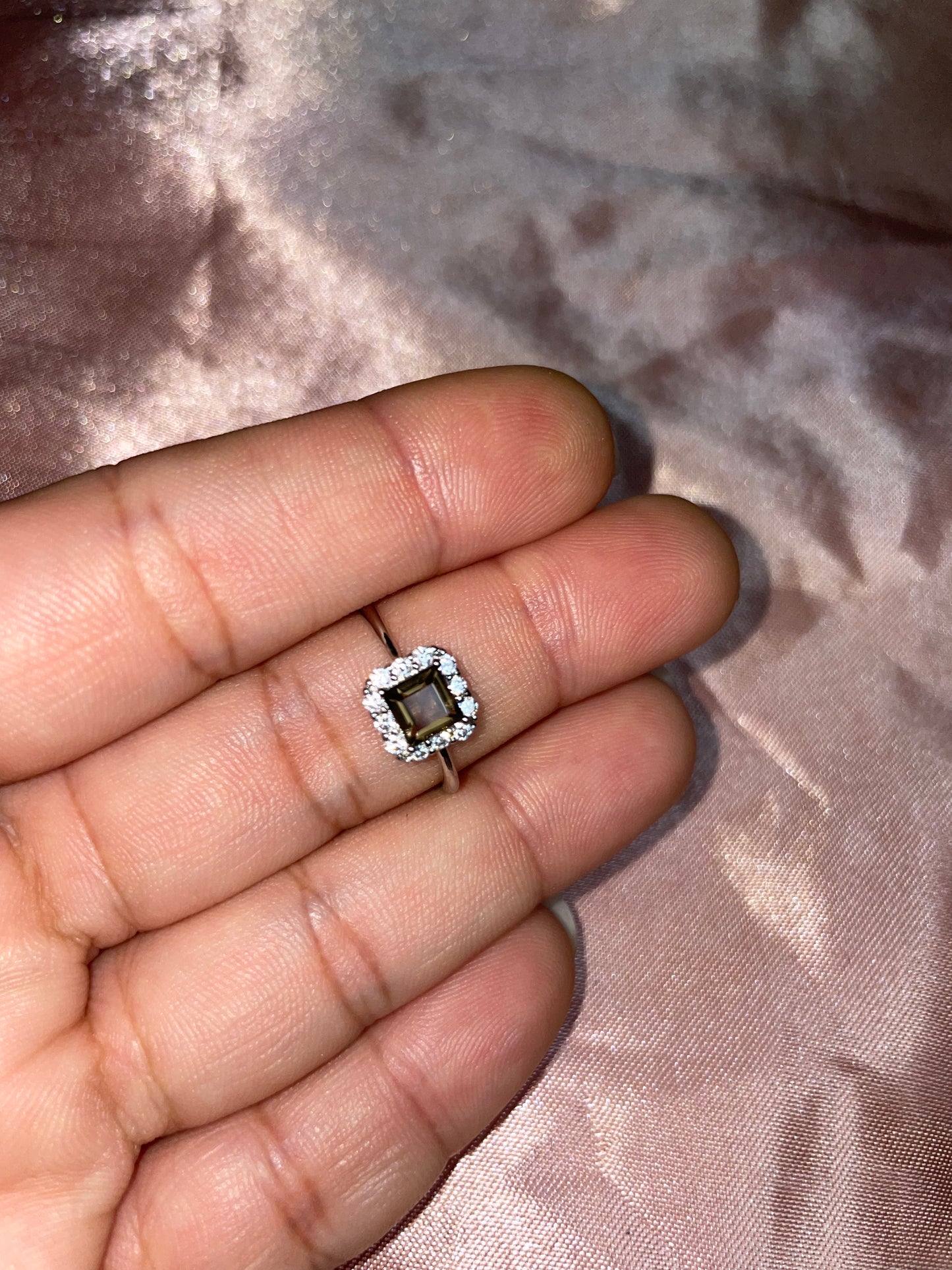 Smokey quartz ring