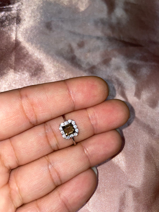 Smokey quartz ring